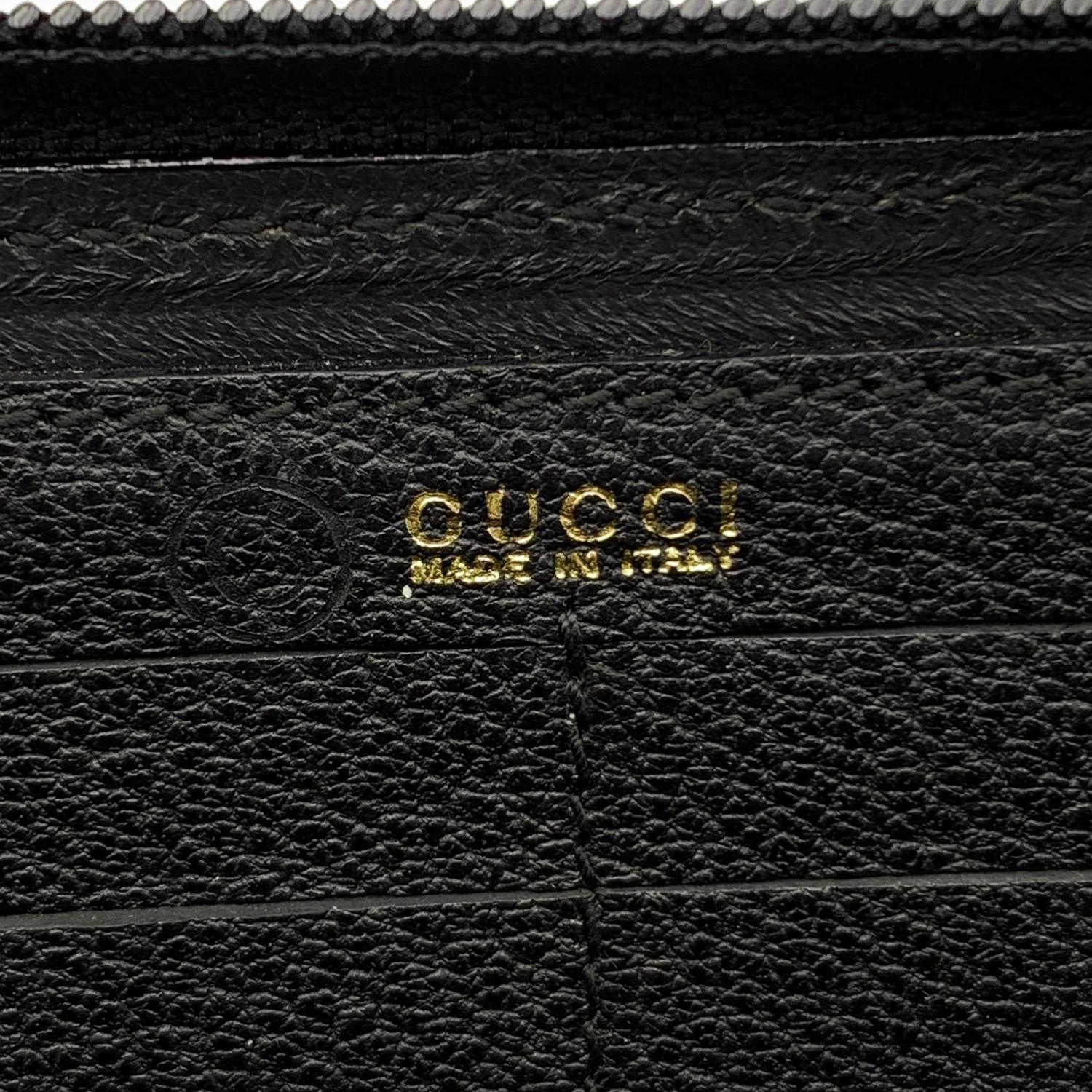 Gucci Vintage Black Suede Bamboo Wallet on Chain WOC Crossbody For Sale 2
