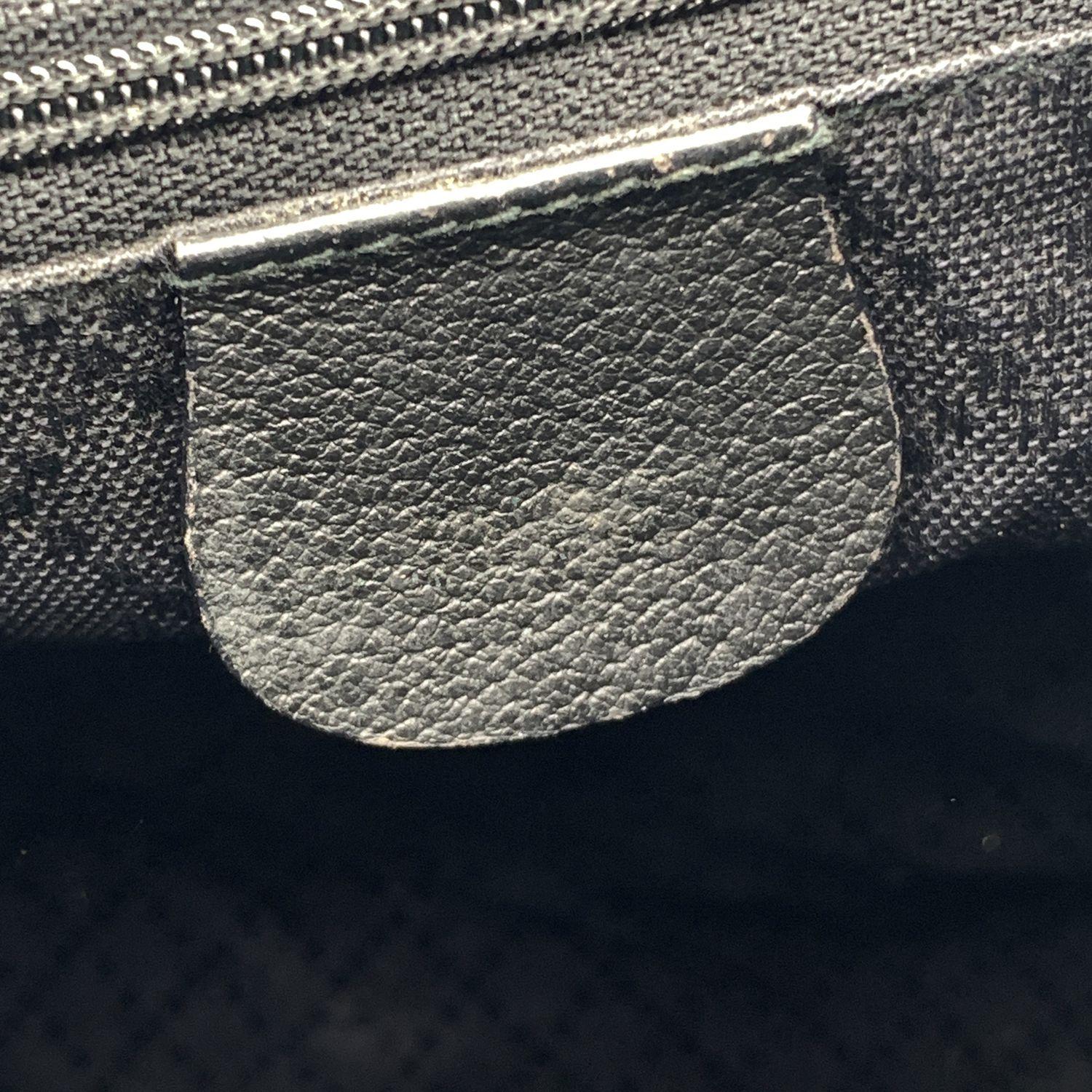 Gucci Vintage Black Suede Leather Bamboo Backpack Shoulder Bag en vente 3