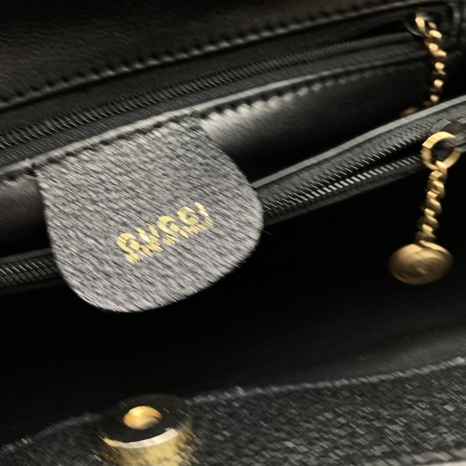 Gucci Vintage Black Suede Princess Diana Bamboo Tote Bag 5