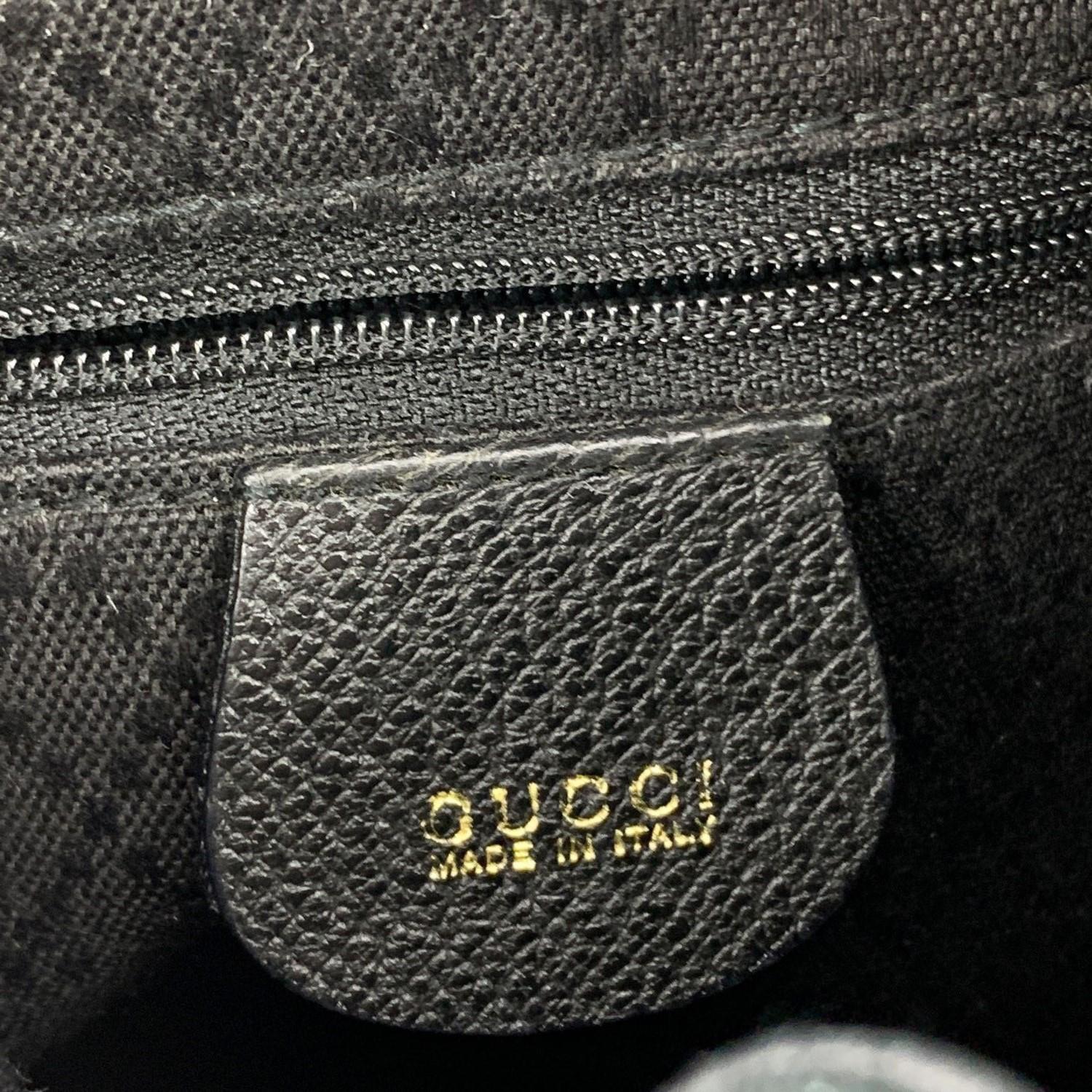 Gucci Vintage Black Suede Small Bamboo Backpack Shoulder Bag 3