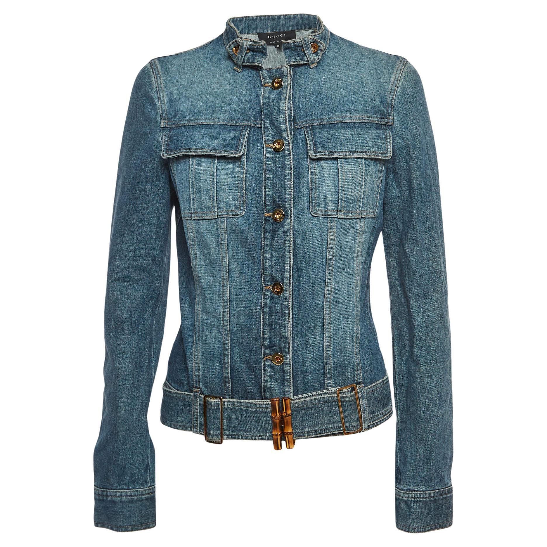 Gucci Veste Jean - 40 en vente sur 1stDibs | gucci veste en jean avec  broderies