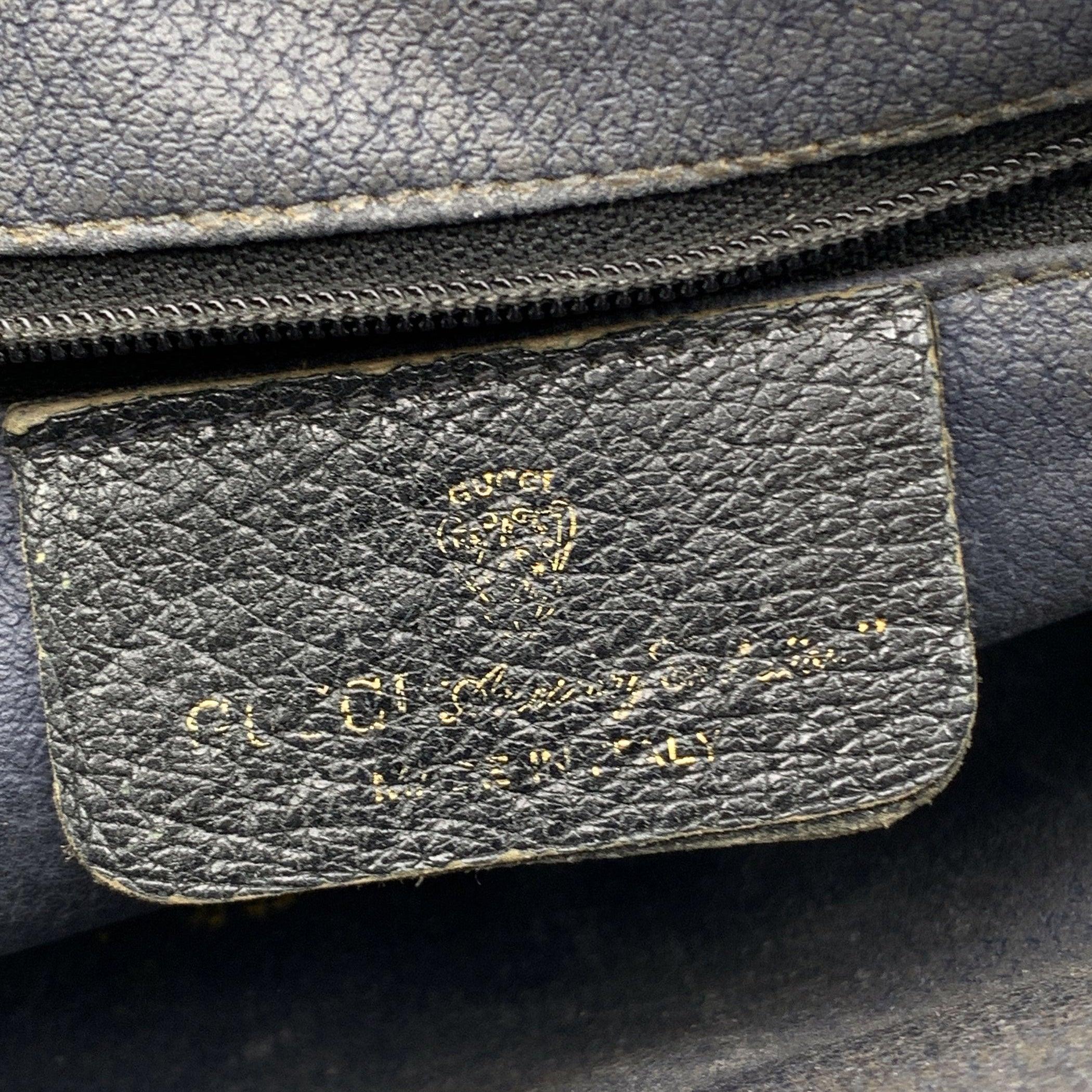 Gucci Vintage Blue Leather Web Messenger Crossbody Bag 3