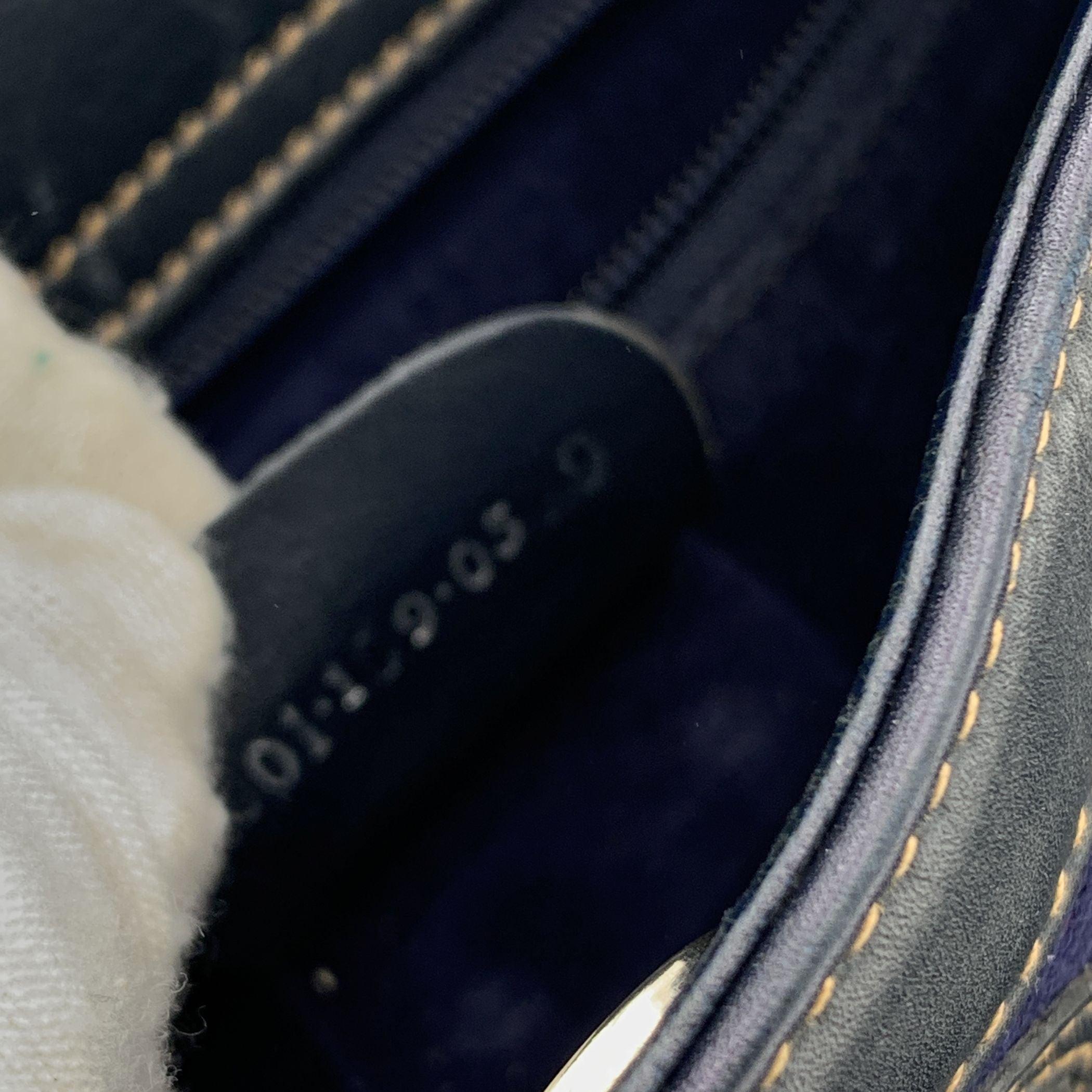 Gucci Vintage Blue Leather Web Stripes Bucket Shoulder Bag For Sale 2