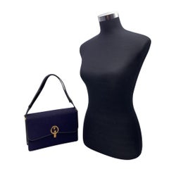 Gucci Vintage Blue Micro GG Monogram Canvas Handbag Shoulder Bag