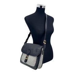 Gucci Vintage Blue Micro GG Monogram Messenger Shoulder Bag