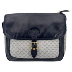Gucci Vintage Blue Micro GG Monogram Messenger Shoulder Bag