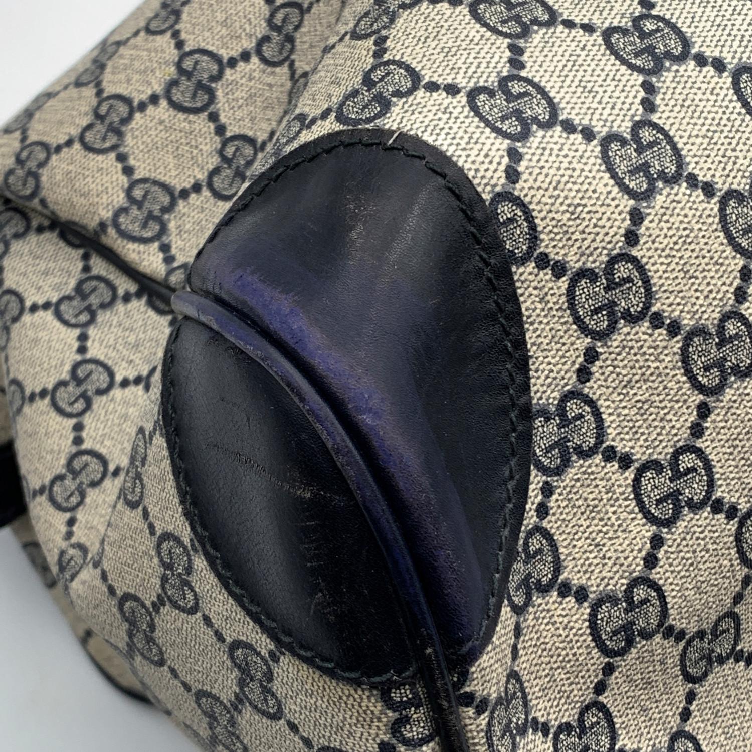 Women's or Men's Gucci Vintage Blue Monogram Canvas Duffle Duffel Travel Bag