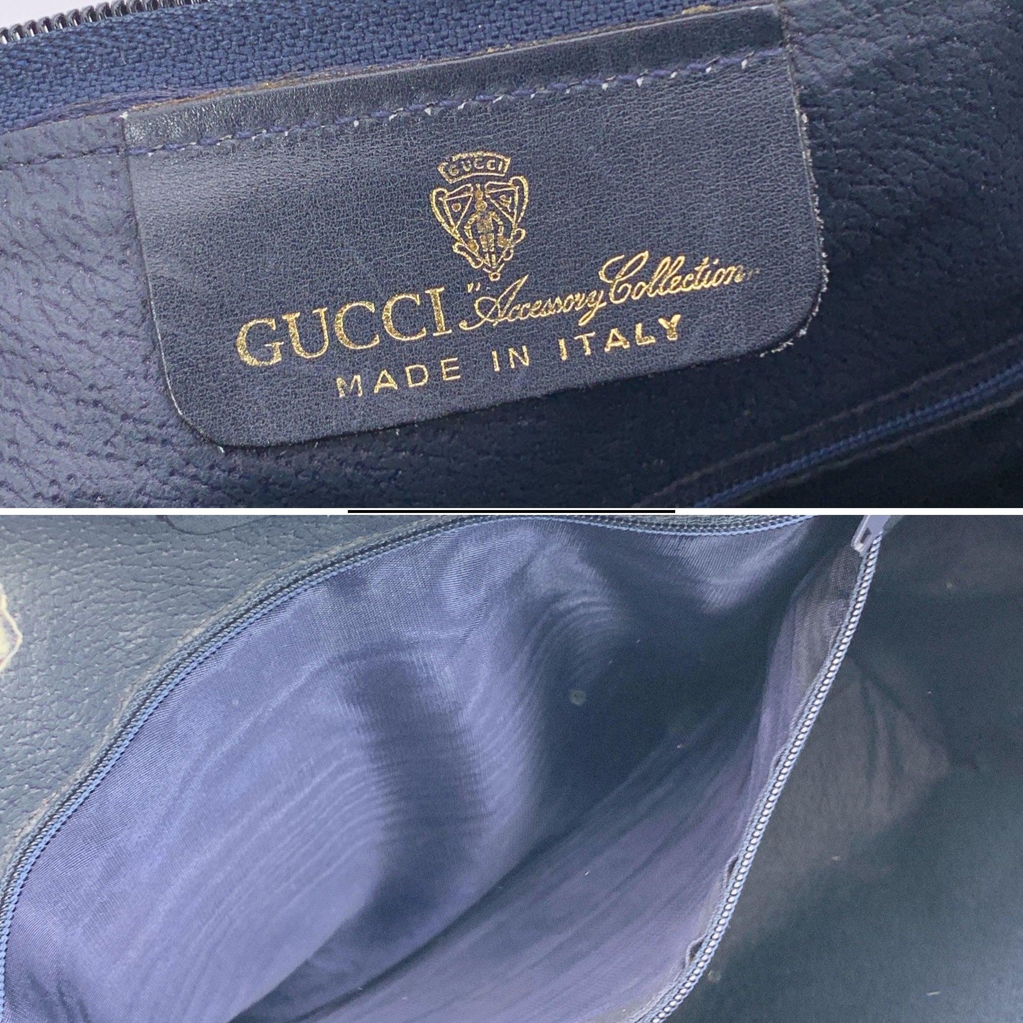 Sac besace Ophidia en toile bleu monogramme à rayures de Gucci Vintage Bon état - En vente à Rome, Rome