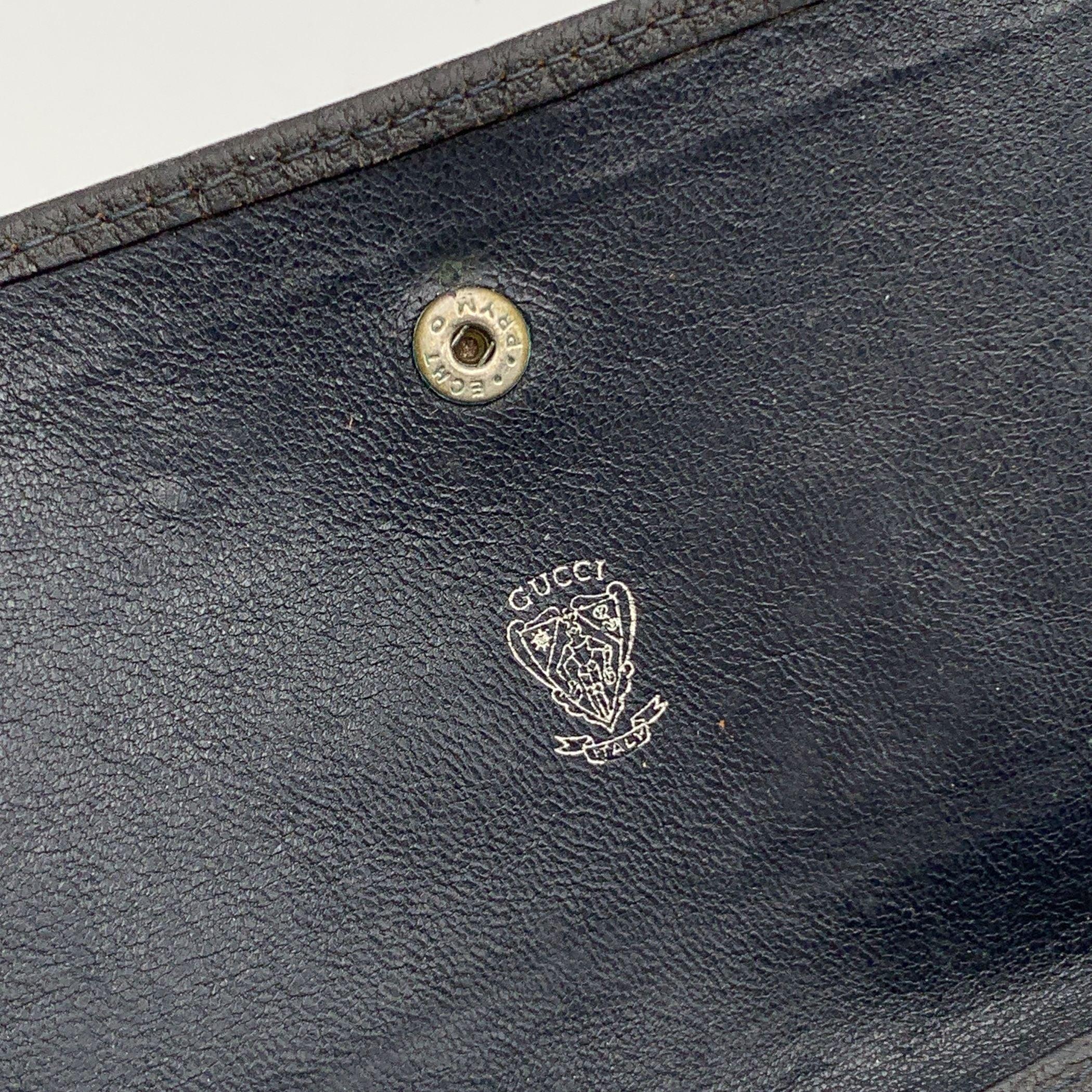Gucci Vintage Blue Monogram Portfolio Document Holder Clutch 4