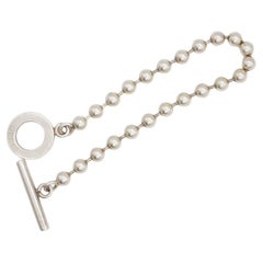 Gucci Vintage Boule Logo Ball Dots Circle Chain Bracelet Sterling Silver Size 18