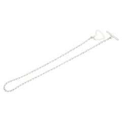 Gucci Vintage Boule Logo Heart Love Ball Dots Chain Sterling Silver Necklace