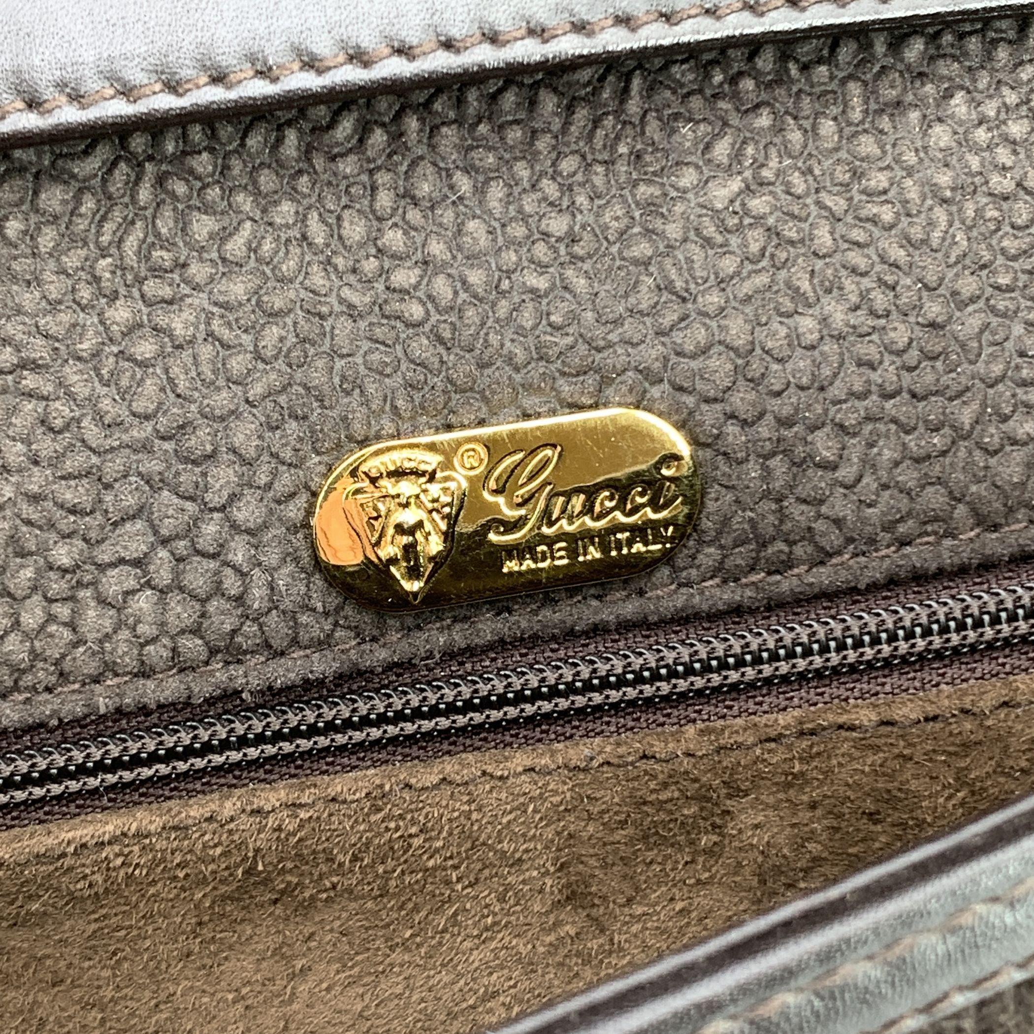 Gucci - Sac à bandoulière vintage en cuir de galuchat avec nœud et mors de cheval en vente 2
