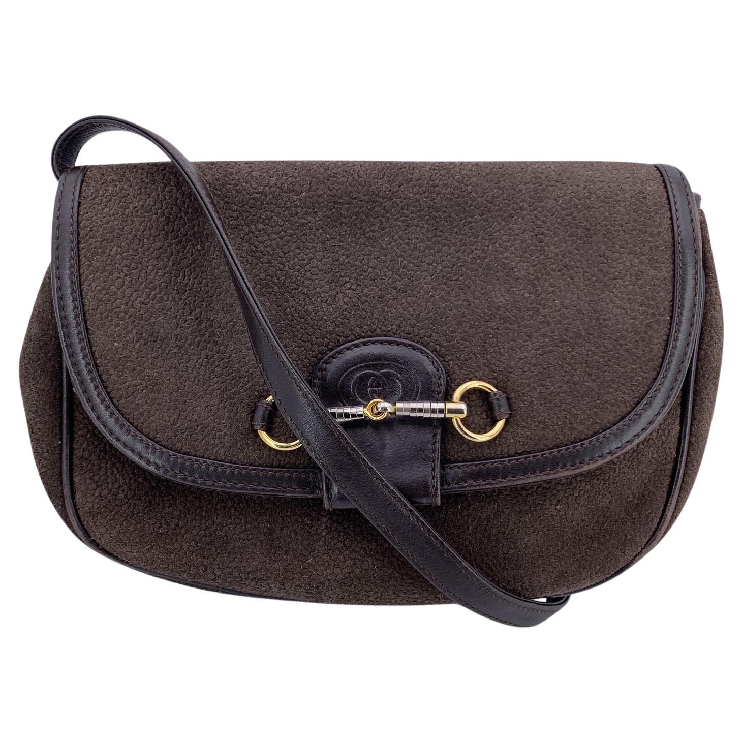 Gucci - Sac à bandoulière vintage en cuir de galuchat avec nœud et mors de cheval