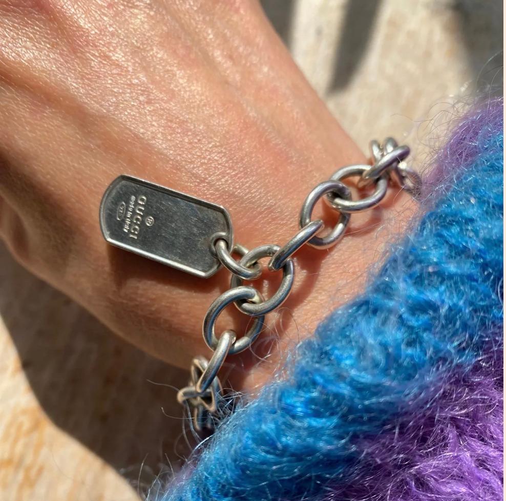 gucci silver charm bracelet