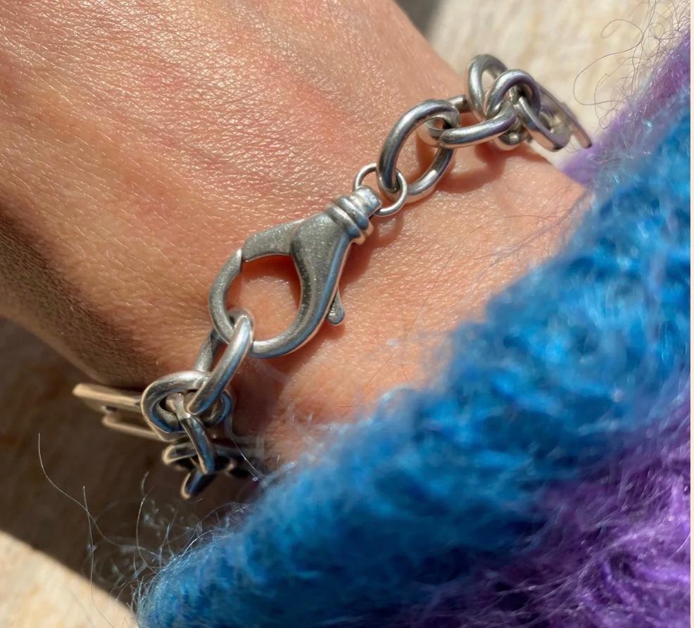 Gucci Vintage Bracelet 1990s Sterling Silver In Excellent Condition For Sale In London, GB