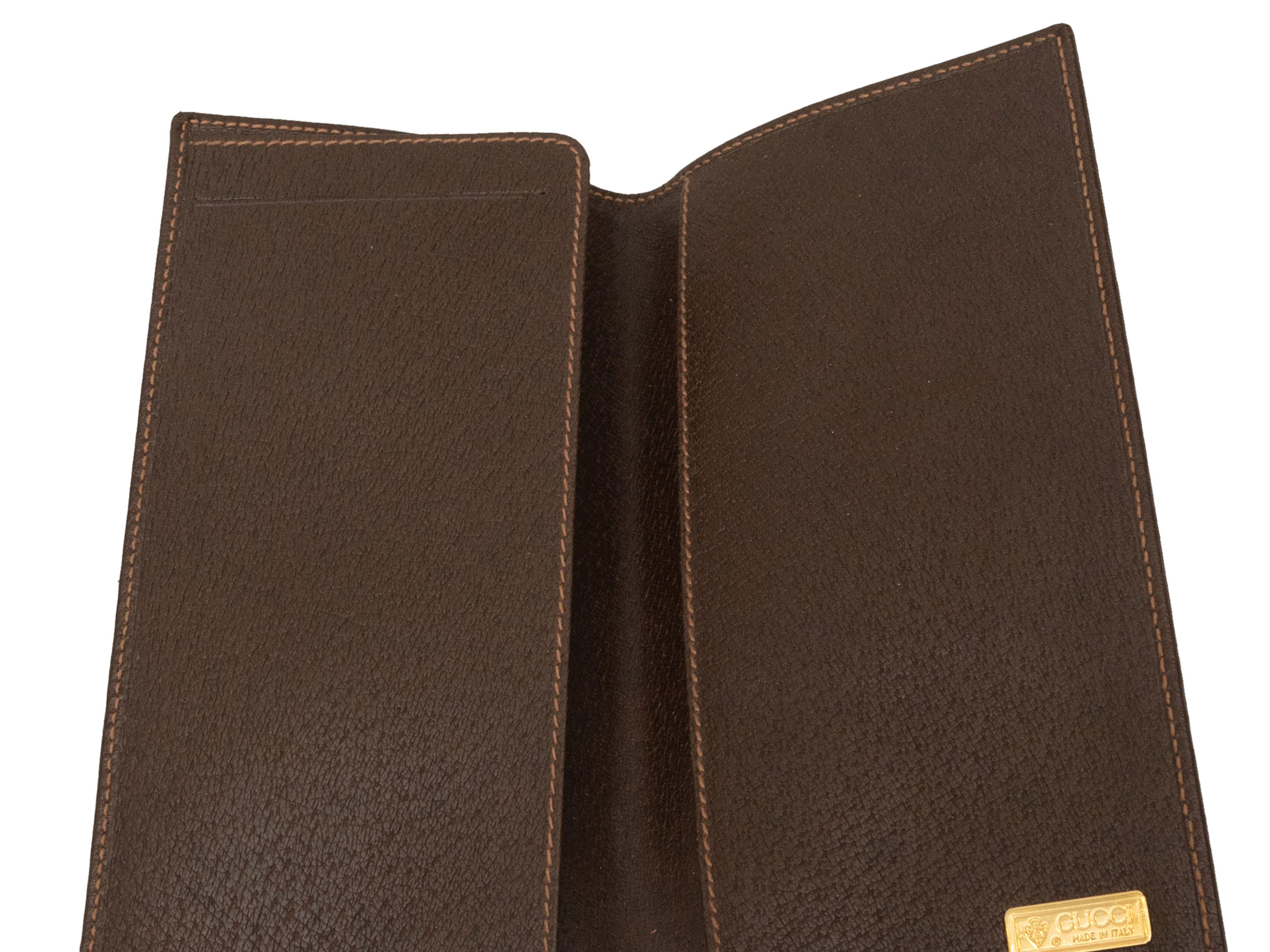 Gucci Vintage Braun GG beschichtetes Segeltuch-Kartenetui 1
