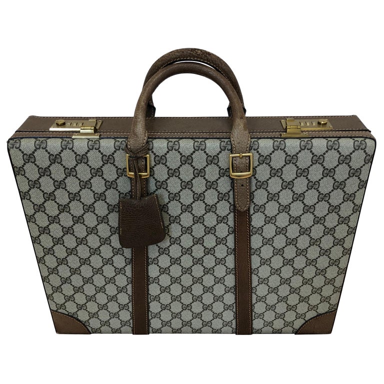 Gucci Vintage Brown GG Monogram Canvas Business Attache Hard Side