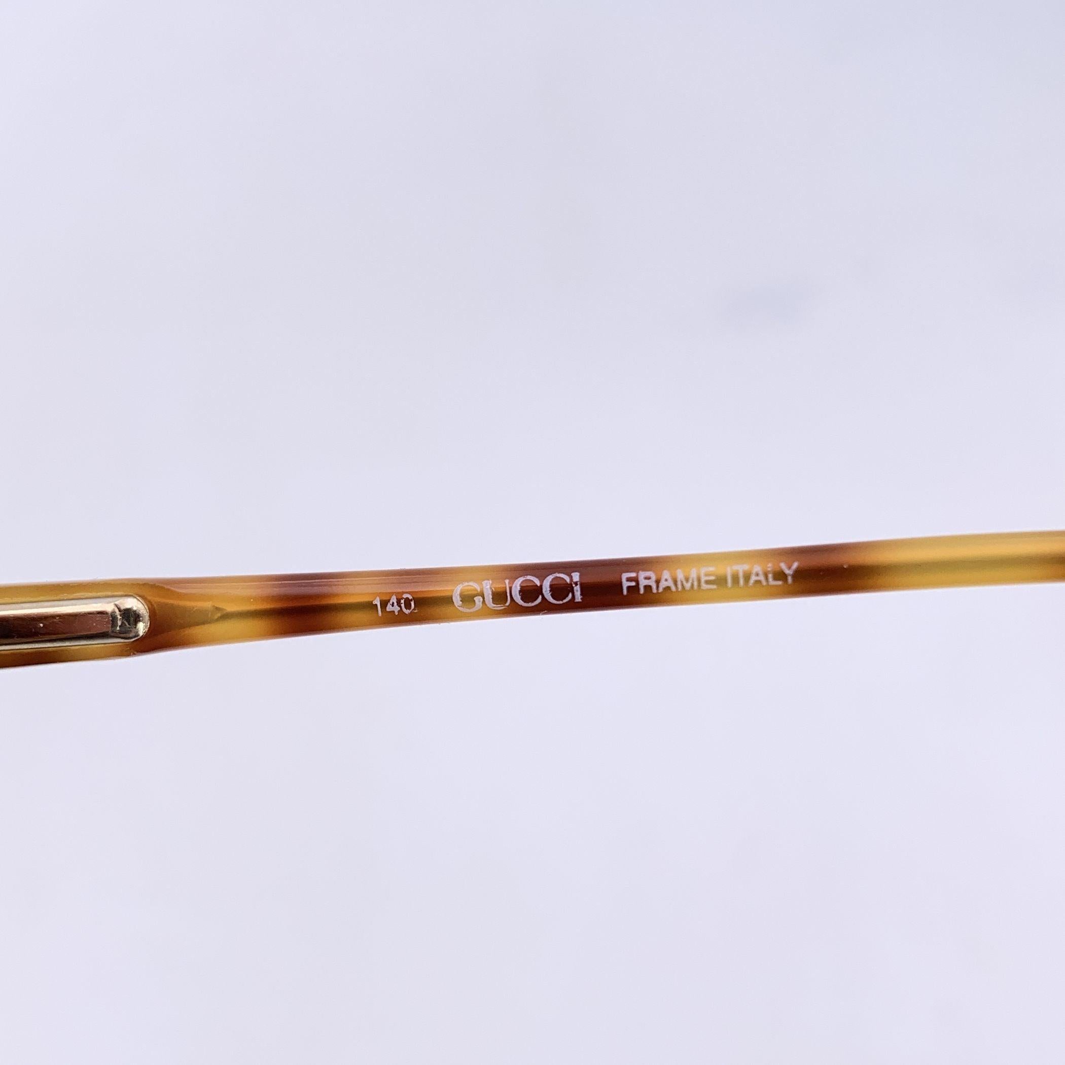 De las mujeres Gafas de sol rectangulares Gucci Vintage Marrón Havana GG 1132 140mm en venta