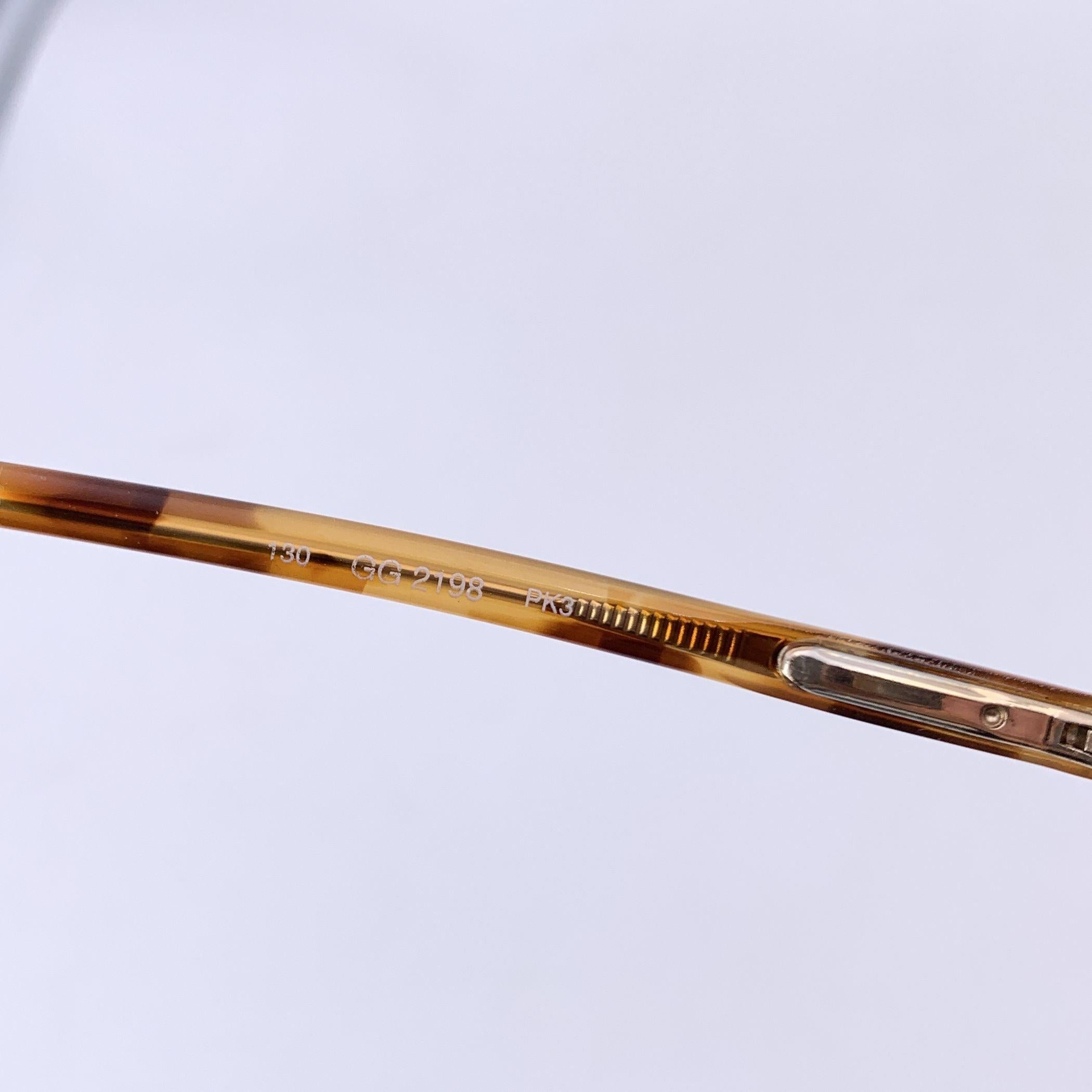 Gafas de sol Gucci Vintage Marrón Havana GG 2198 53/15 130mm en venta 1