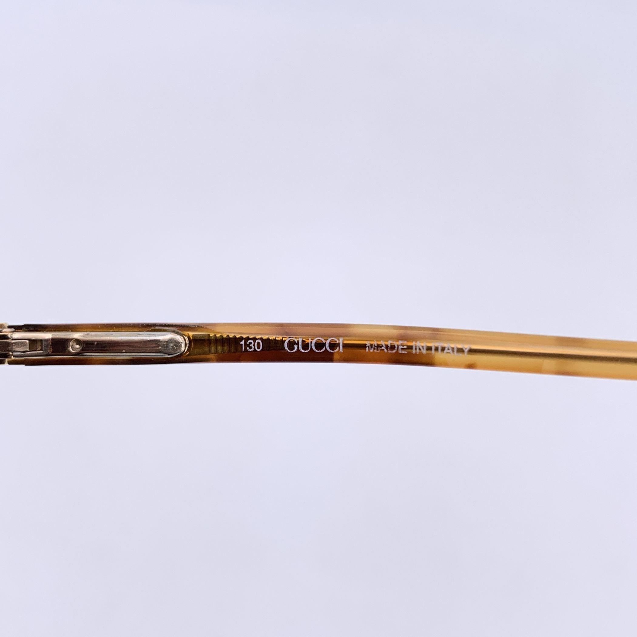 Gafas de sol Gucci Vintage Marrón Havana GG 2198 53/15 130mm en venta 2