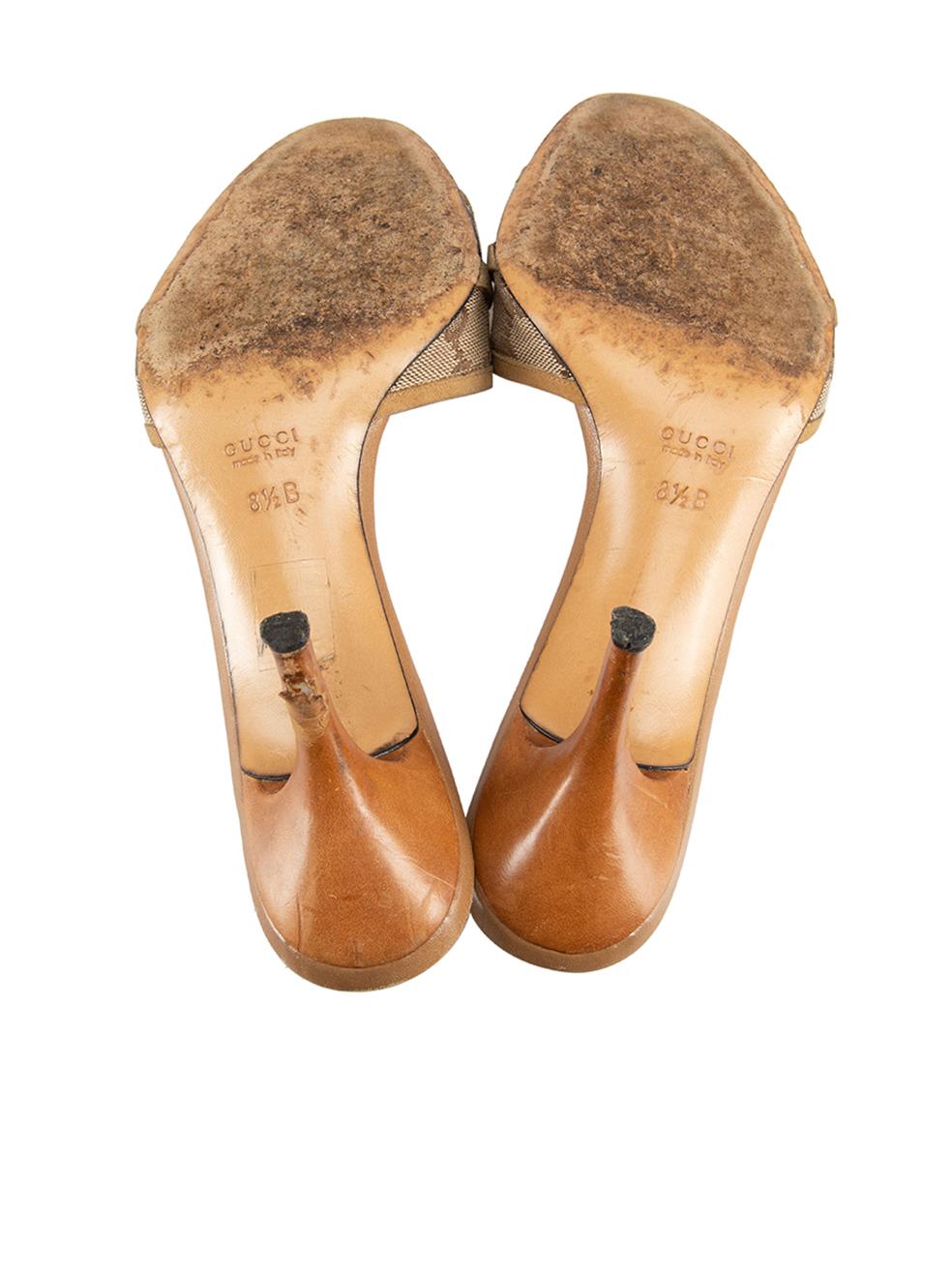 Women's Gucci Vintage Brown Horsebit Sandals Size US 8.5