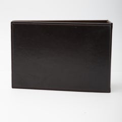 Gucci Vintage Brown Leather 2 Ring Binder