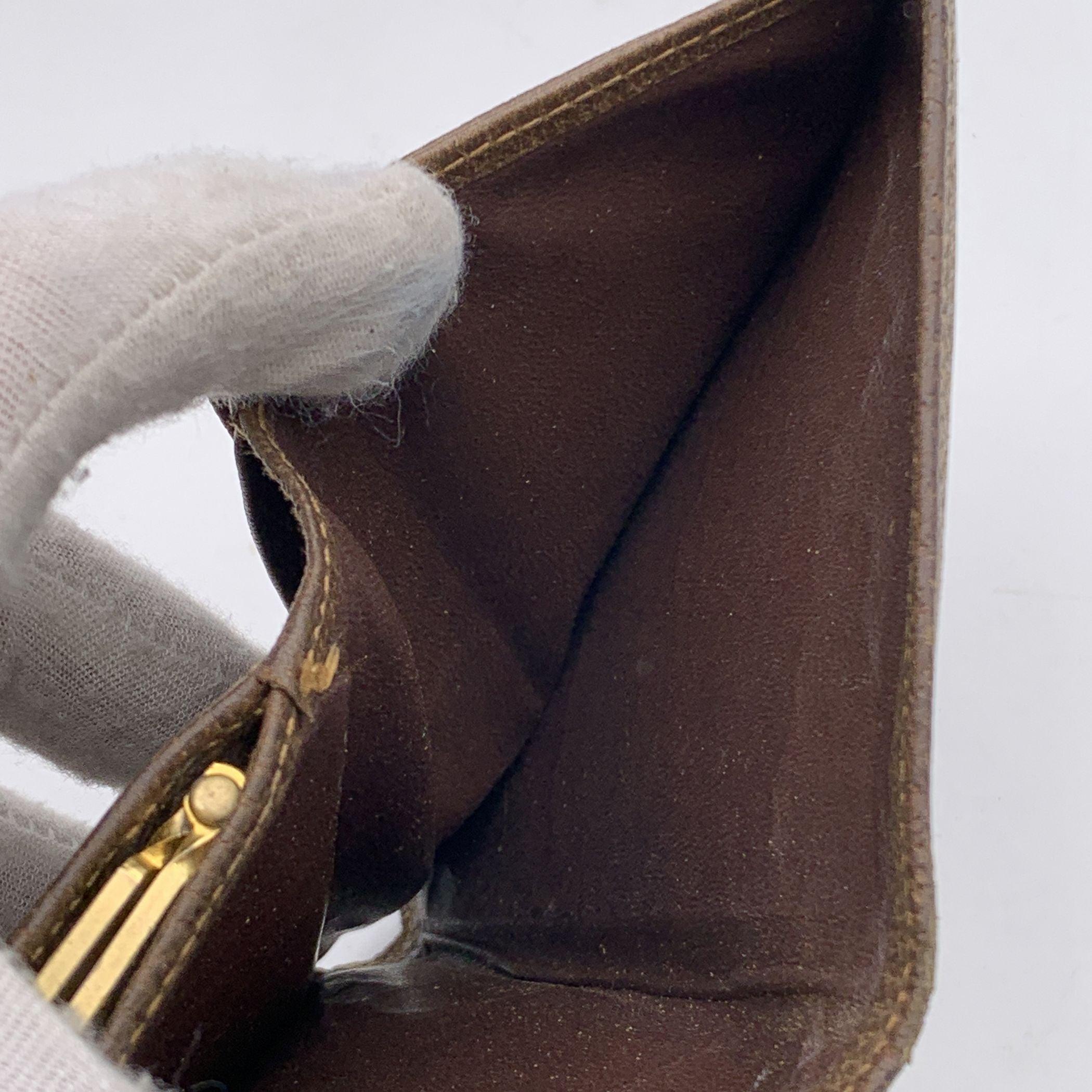 Gucci Vintage Brown Leather Bifold Wallet Coin Purse 2