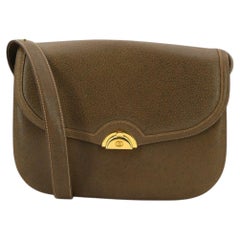 Gucci Vintage Brown Leather Box Shoulder Bag Crossbody