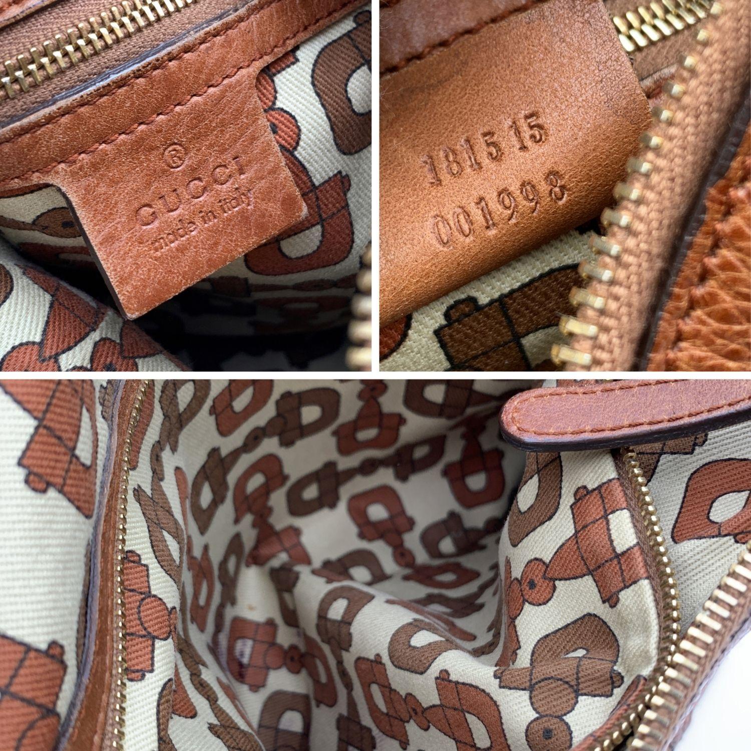 gucci vintage brown leather bag