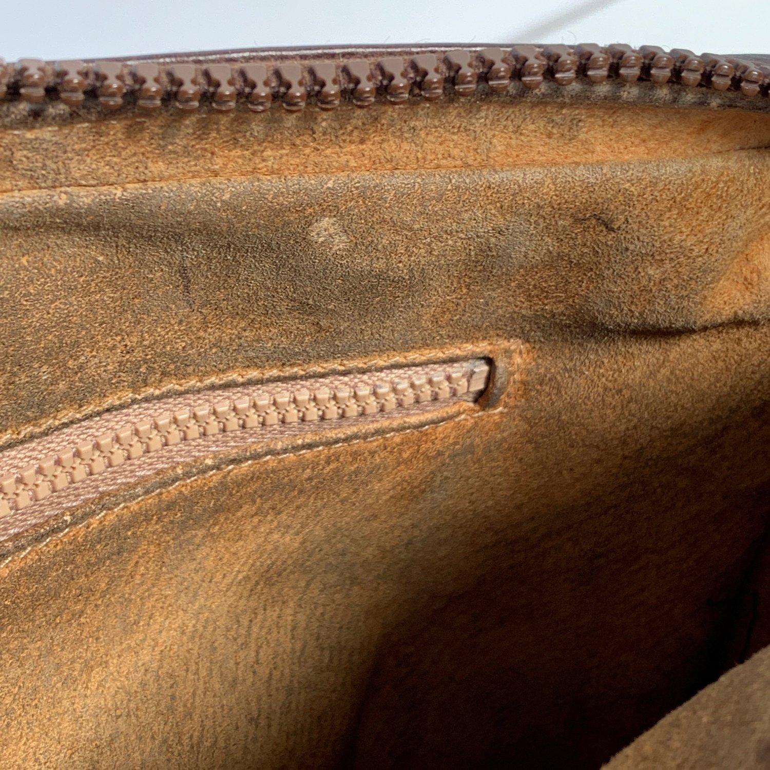 Gucci Vintage Brown Leather Horsebit Shoulder Bag 5