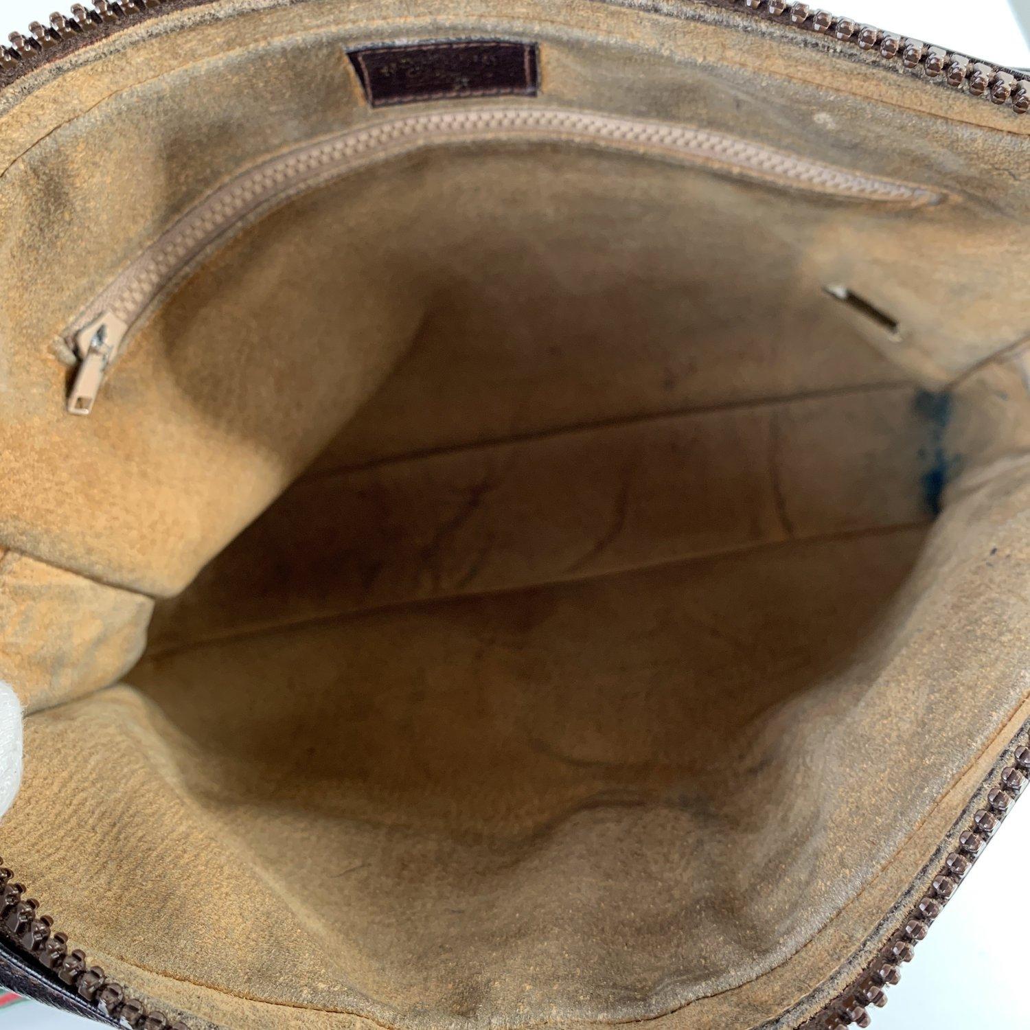 Gucci Vintage Brown Leather Horsebit Shoulder Bag 2
