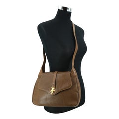 Gucci Vintage Brown Leather Shoulder Bag Hobo