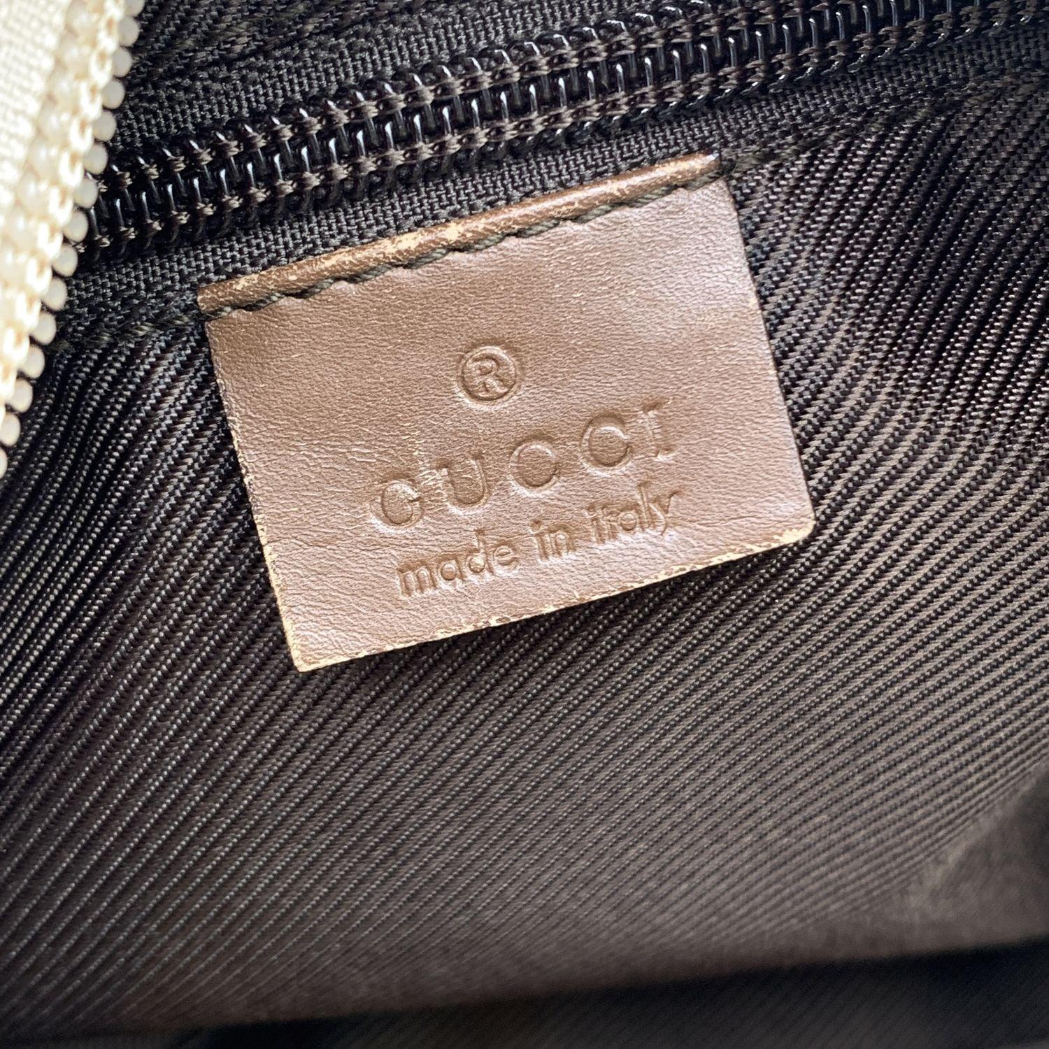 Gucci Vintage Brown Monogram Canvas Front Pocket Tote Bag 2