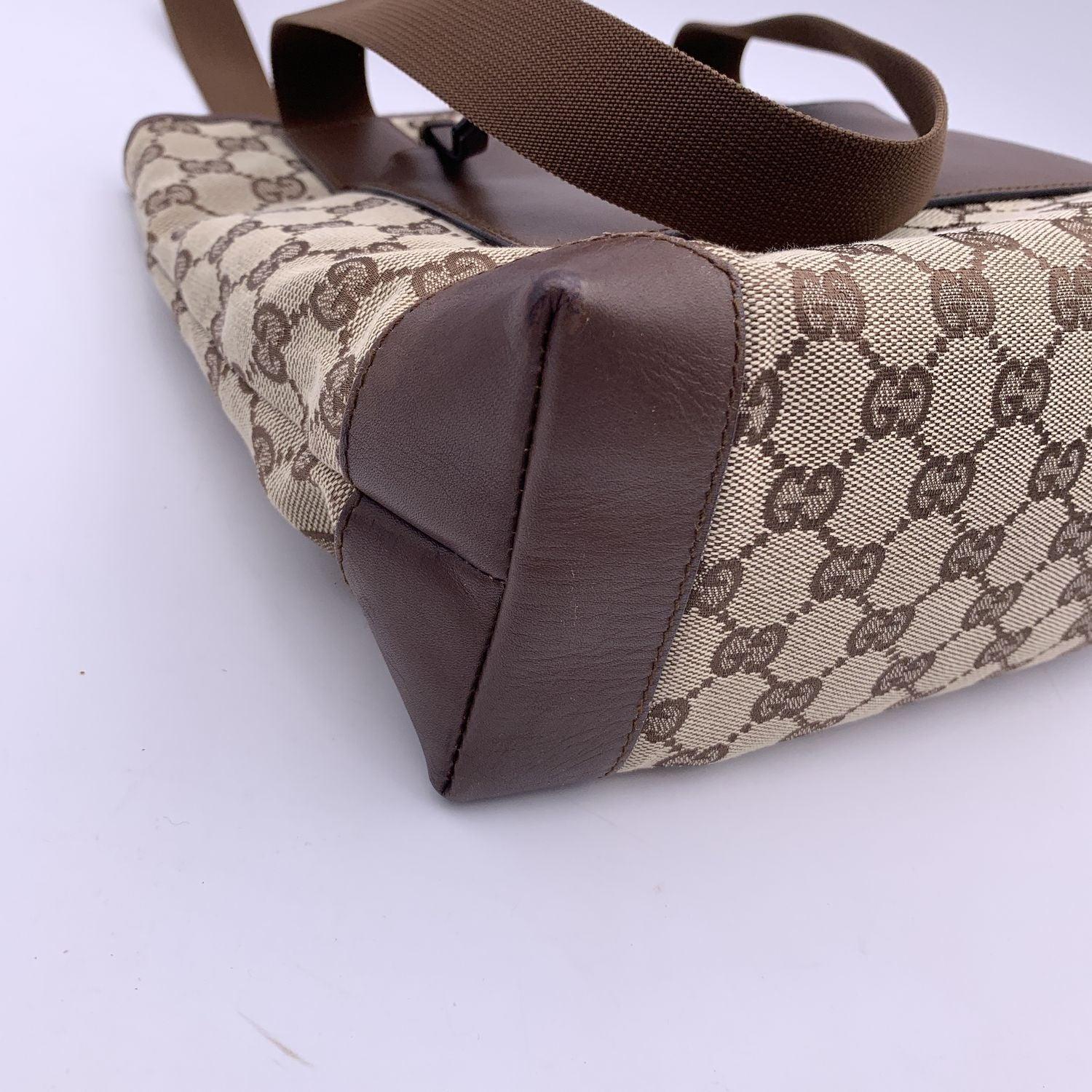 Gucci Vintage Brown Monogram Canvas Front Pocket Tote Bag 4