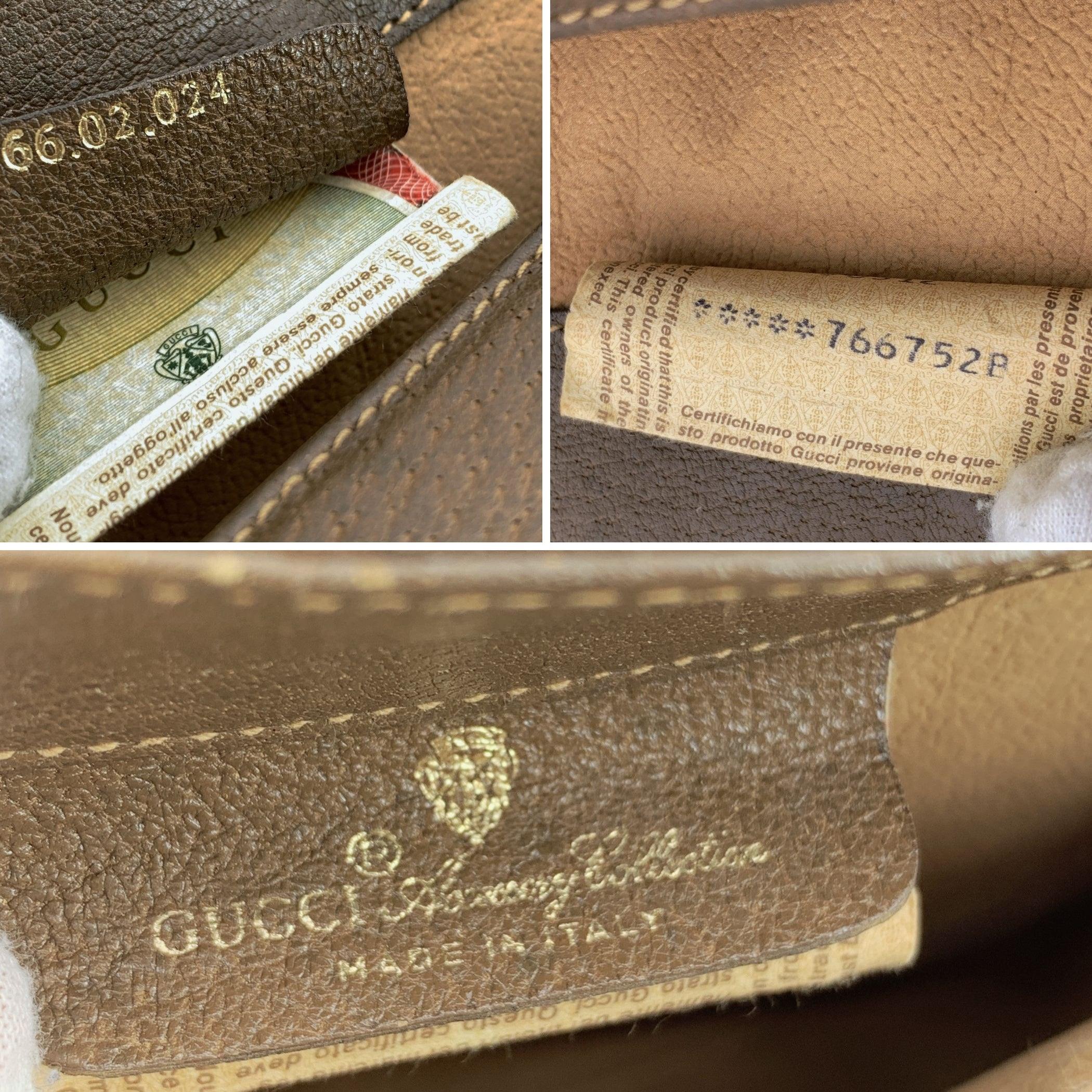  Gucci Vintage Brown Monogram Canvas Ophidia Small Shoulder Bag Pour femmes 