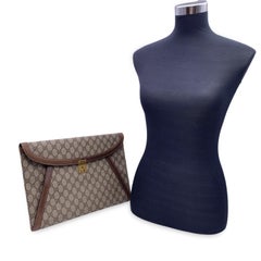 Portadocumenti Gucci Vintage in Tela Marrone Monogram Unisex