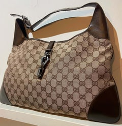 Gucci Vintage Brown Monogram Medium Jackie Bag