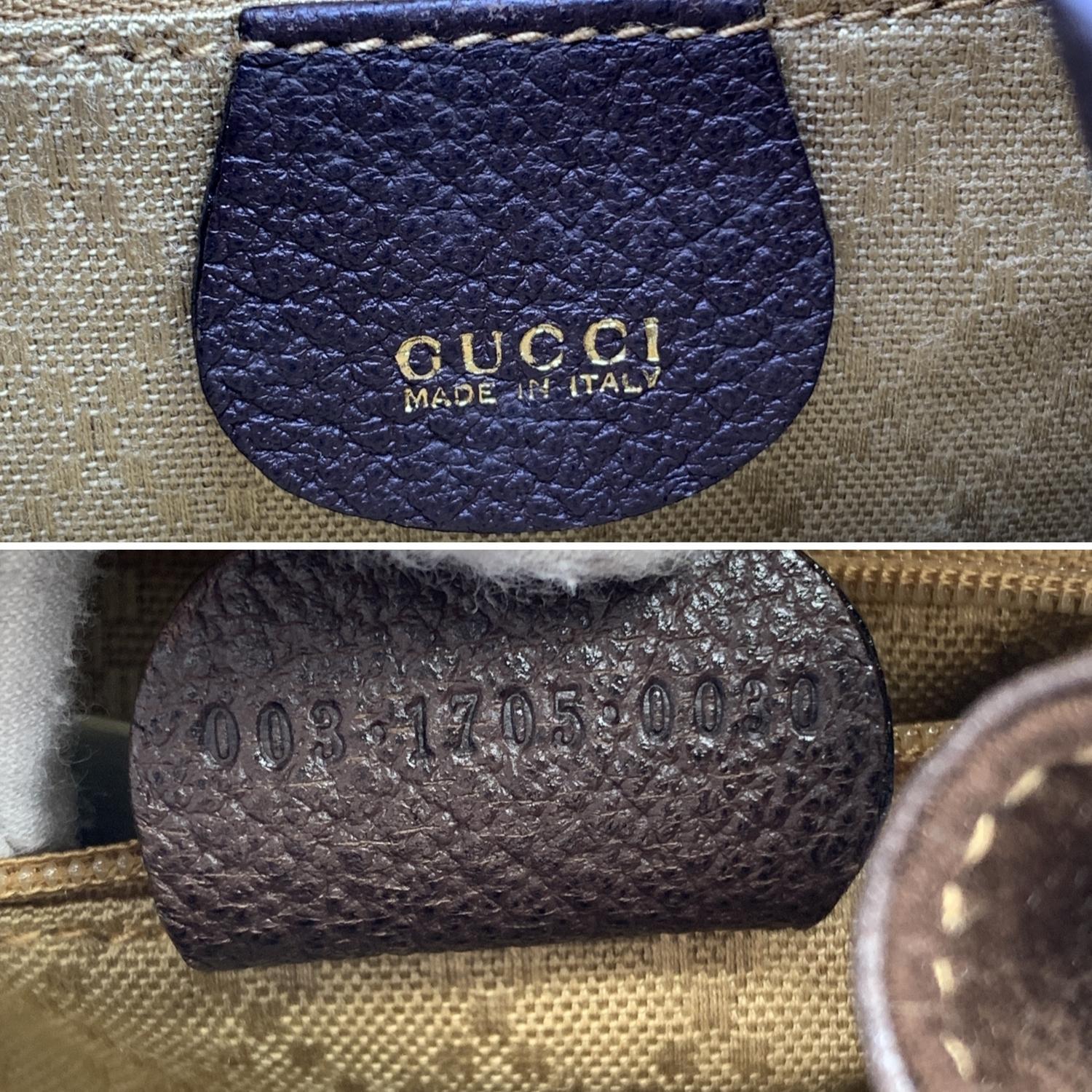 Gucci Vintage Brown Suede and Leather Bamboo Small Backpack Bag In Excellent Condition In Rome, Rome