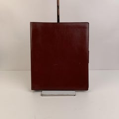 Agenda Gucci Vintage en cuir bourgogne 5 anneaux 1976