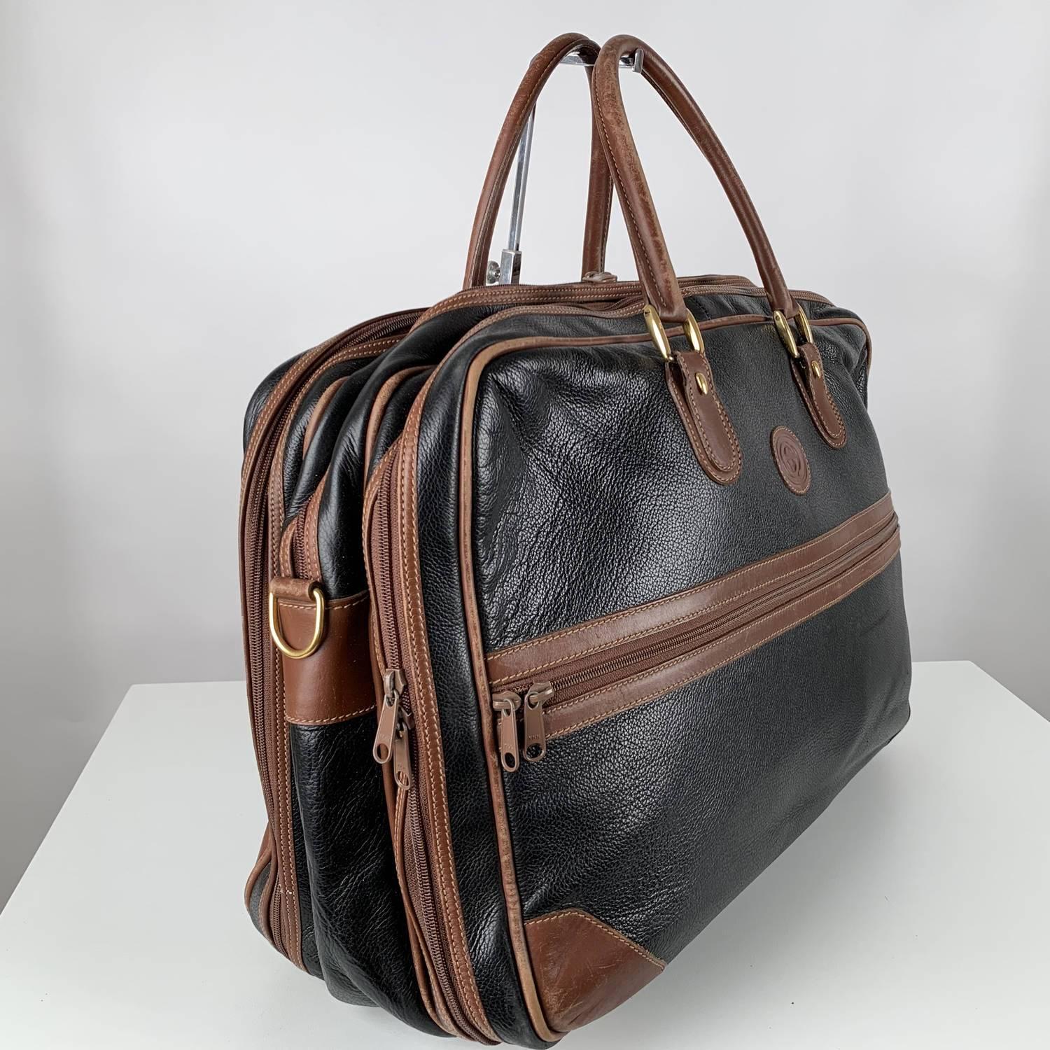 Black Gucci Vintage Cabin Size Suitcase Bag