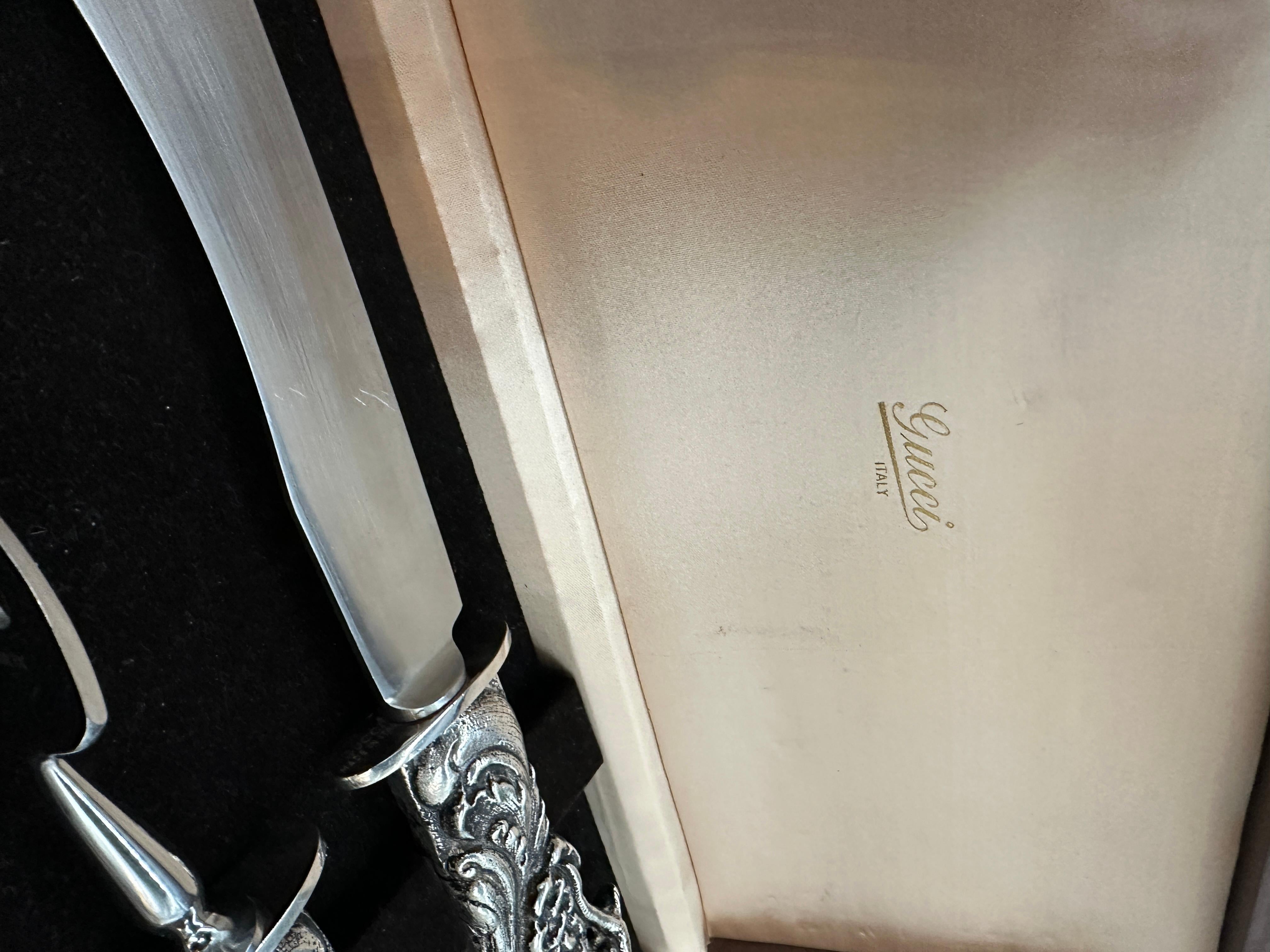 Modern Gucci Vintage Carving Set For Sale