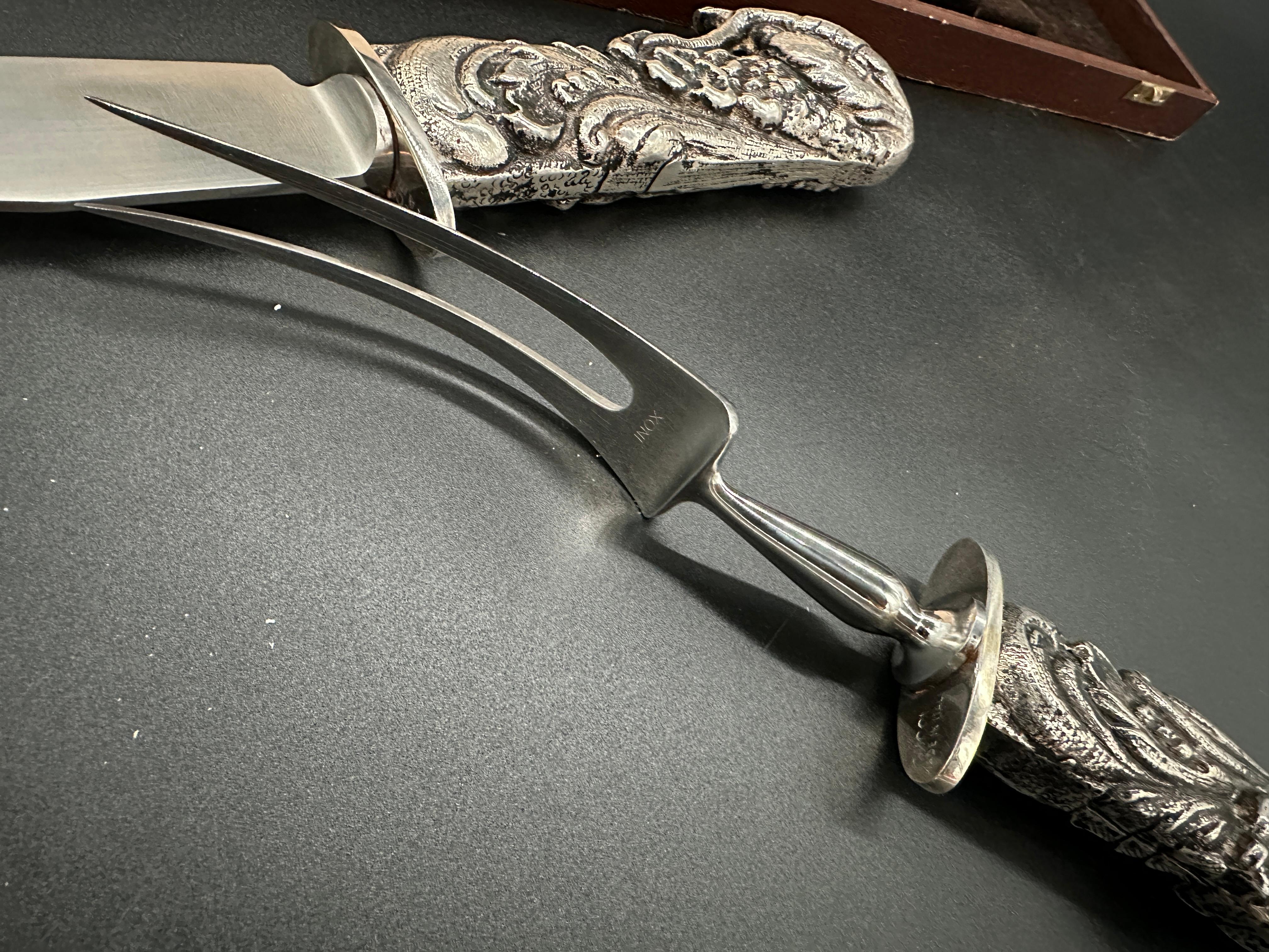 Carved Gucci Vintage Carving Set For Sale