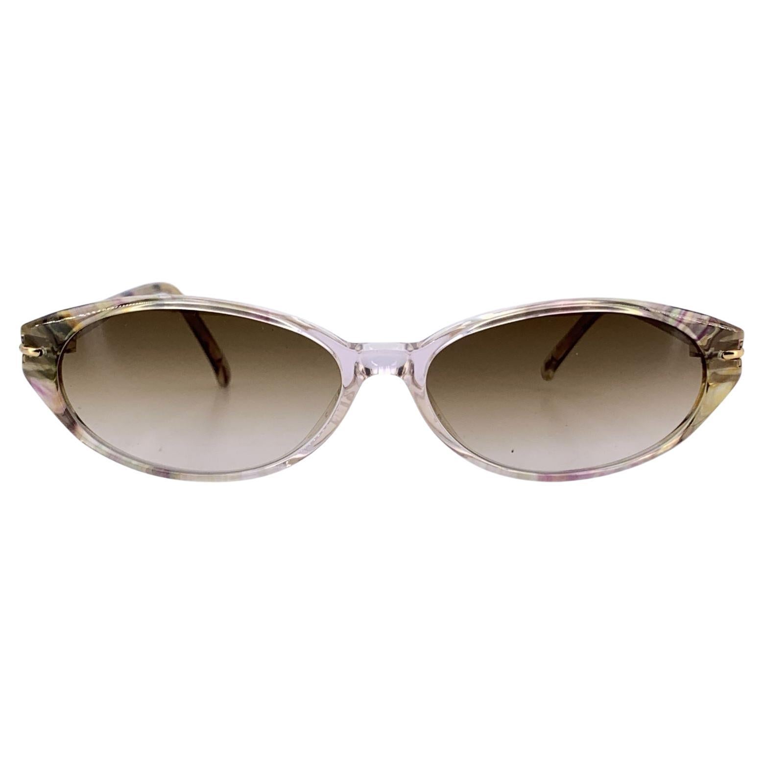 Gucci Vintage Clear Beige Sunglasses GG 2163 50/15135mm For Sale