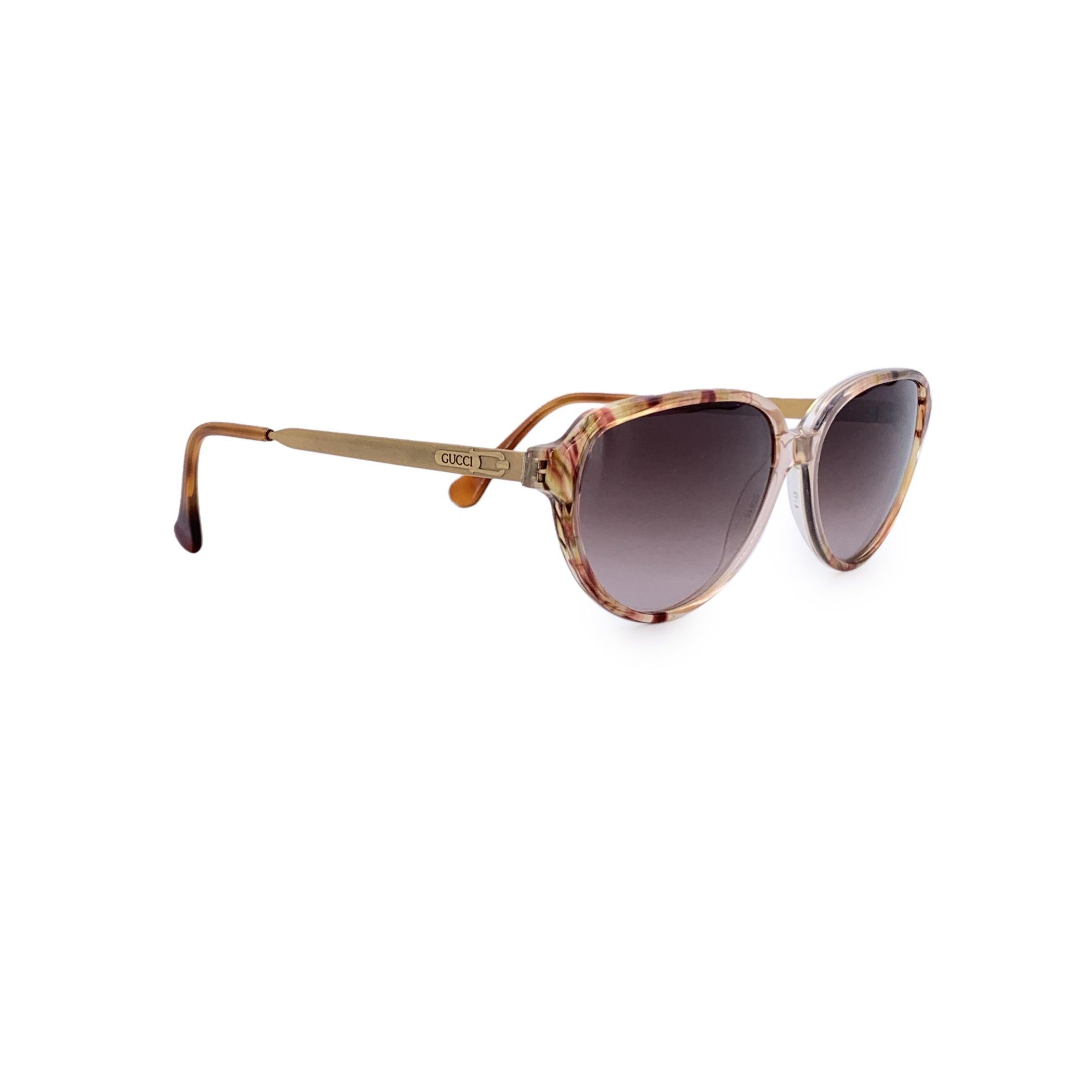 Grigio Occhiali da sole Gucci Vintage Clear Brown GG 2186 55/15 140mm in vendita