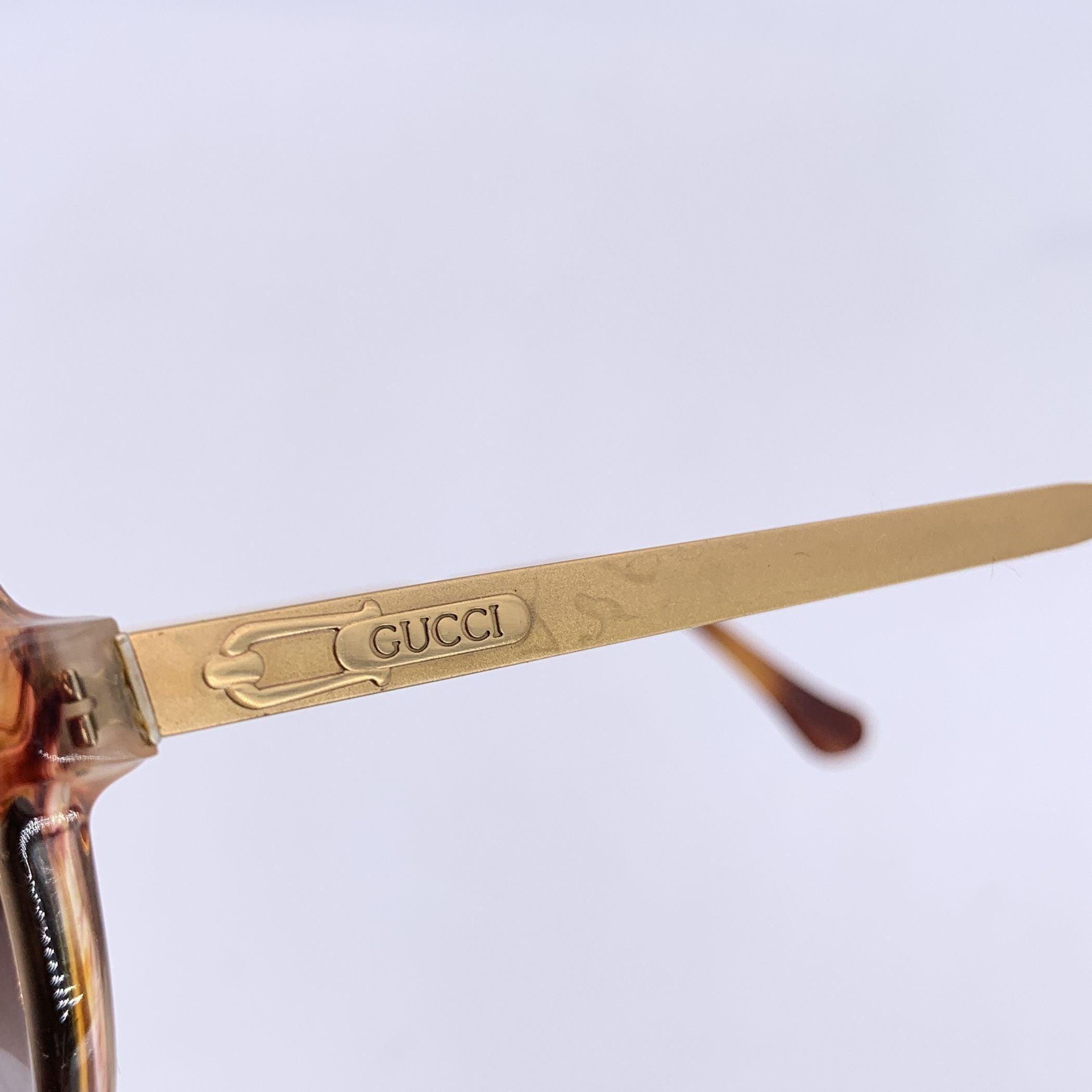 Occhiali da sole Gucci Vintage Clear Brown GG 2186 55/15 140mm In condizioni ottime in vendita a Rome, Rome