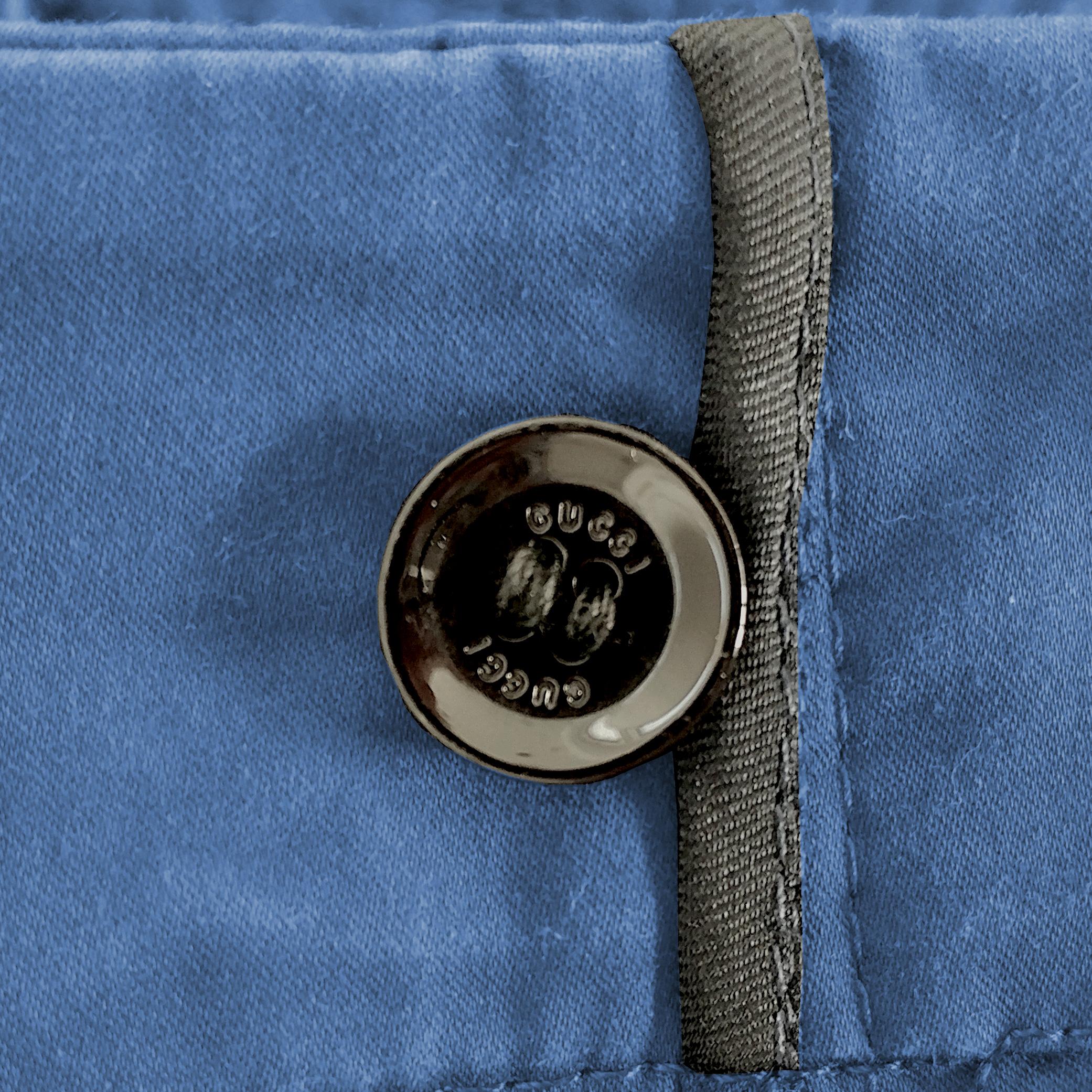 GUCCI - Vintage Cobalt Blue Cotton 3/4 Pants | Size 4US 36EU For Sale 3