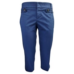 GUCCI - Vintage Cobalt Blue Cotton 3/4 Pants | Size 4US 36EU