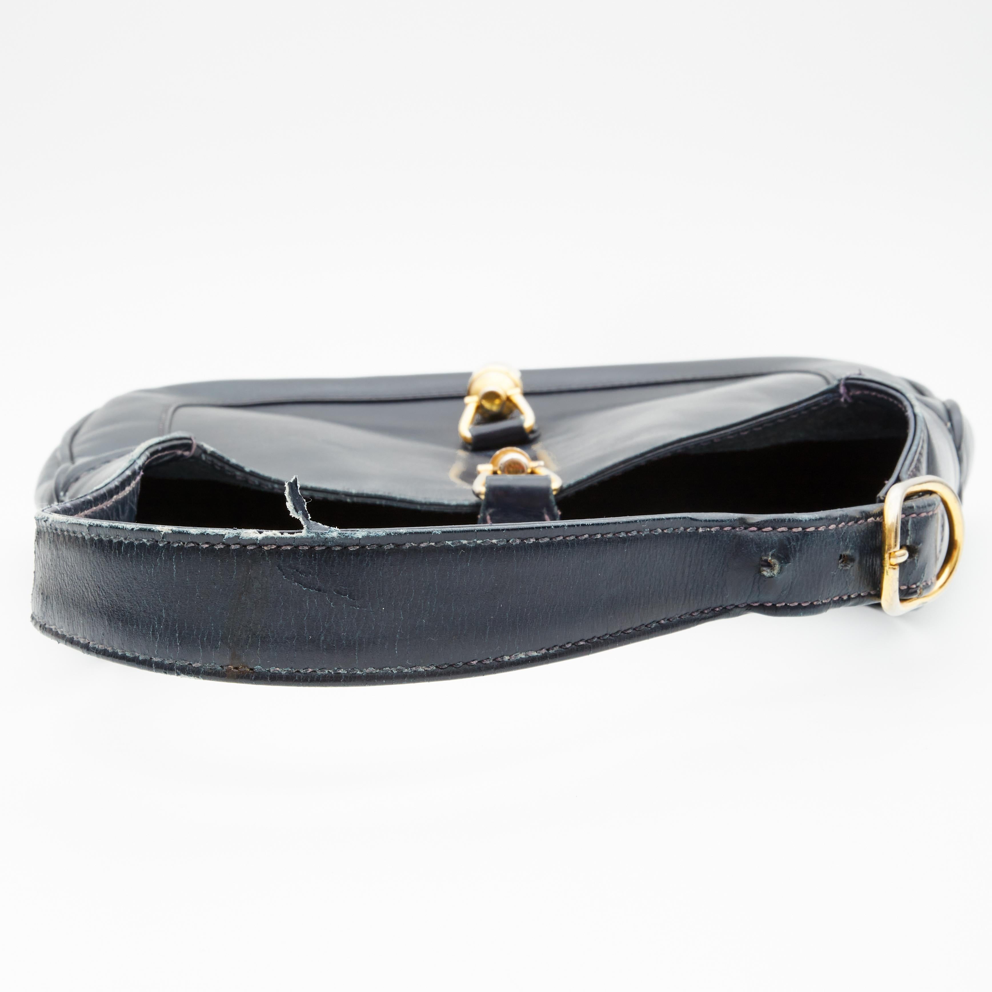 Women's Gucci Vintage Dark Navy Small Classic 1970s Jackie Bag
