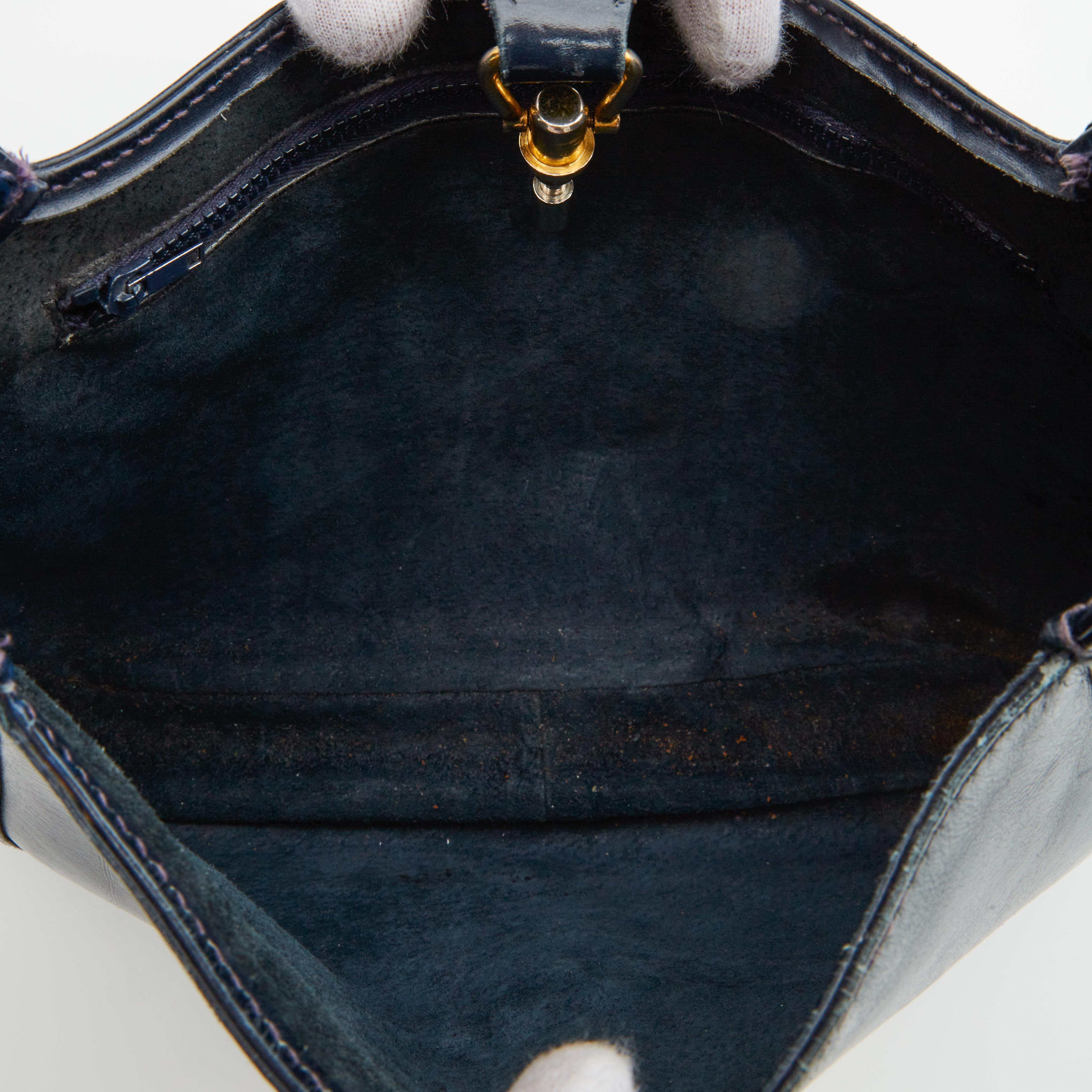 Gucci Vintage Dark Navy Small Classic 1970s Jackie Bag 1