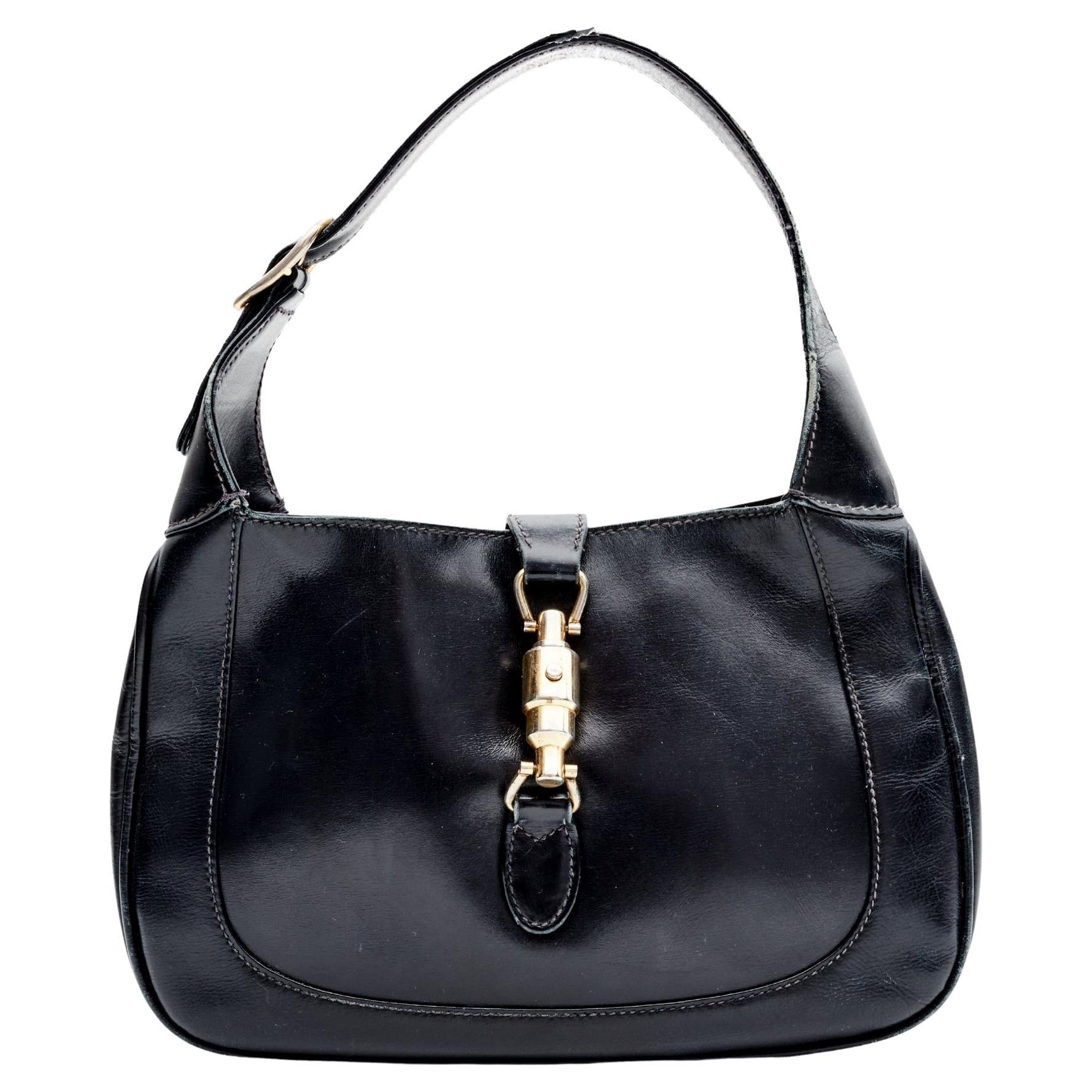 Gucci Vintage Dark Navy Small Classic 1970s Jackie Bag